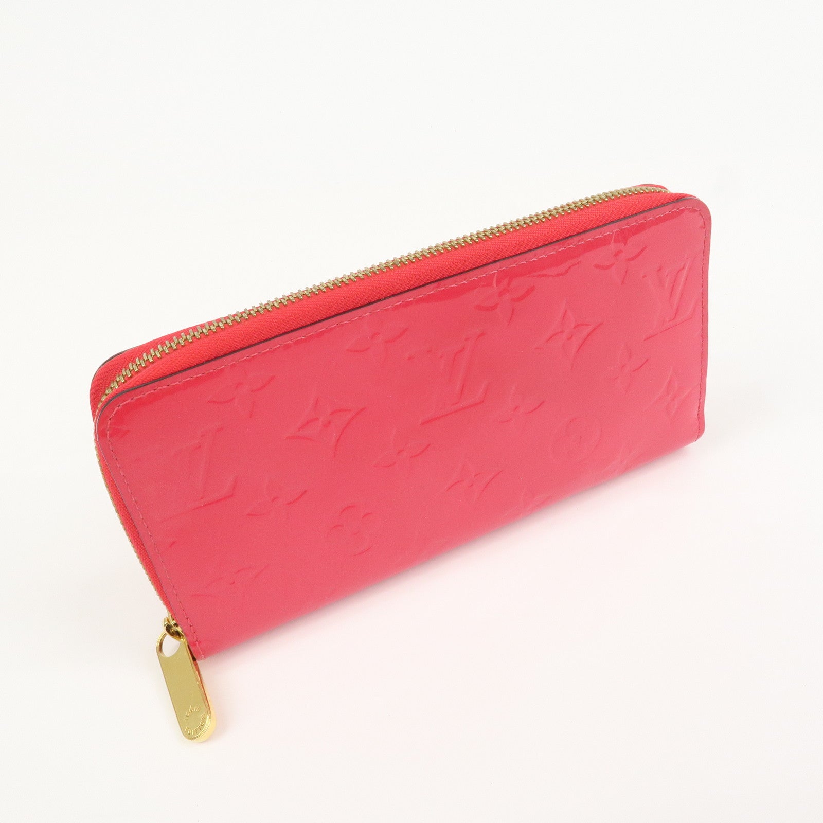 Louis Vuitton Monogram Vernis Round Zippy Wallet Hot Pink M93058