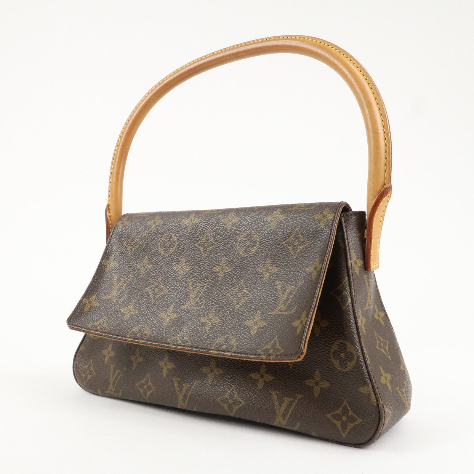 Louis Vuitton Monogram Mini Looping Shoulder Bag Brown M51147 Used