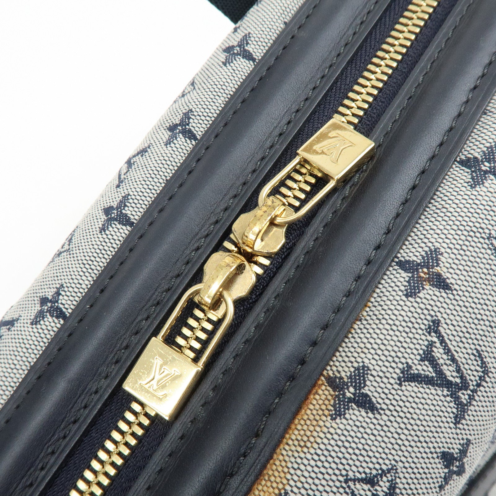 Louis Vuitton Monogram Mini Josephine GM Hand Bag Blue M92211