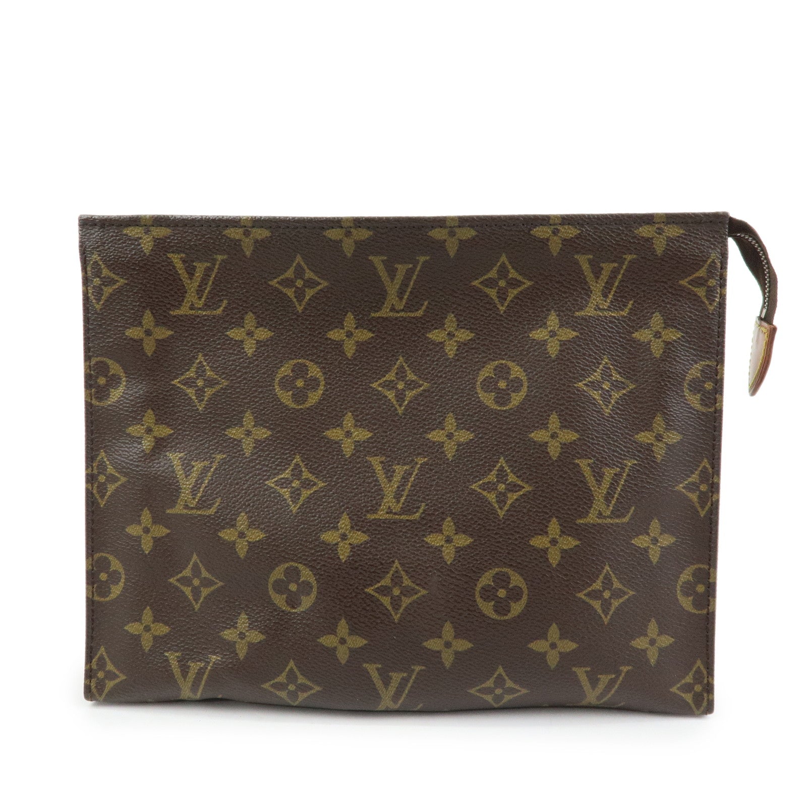 Louis Vuitton Monogram Poche Toilette 26 Clutch Bag Brown M47542