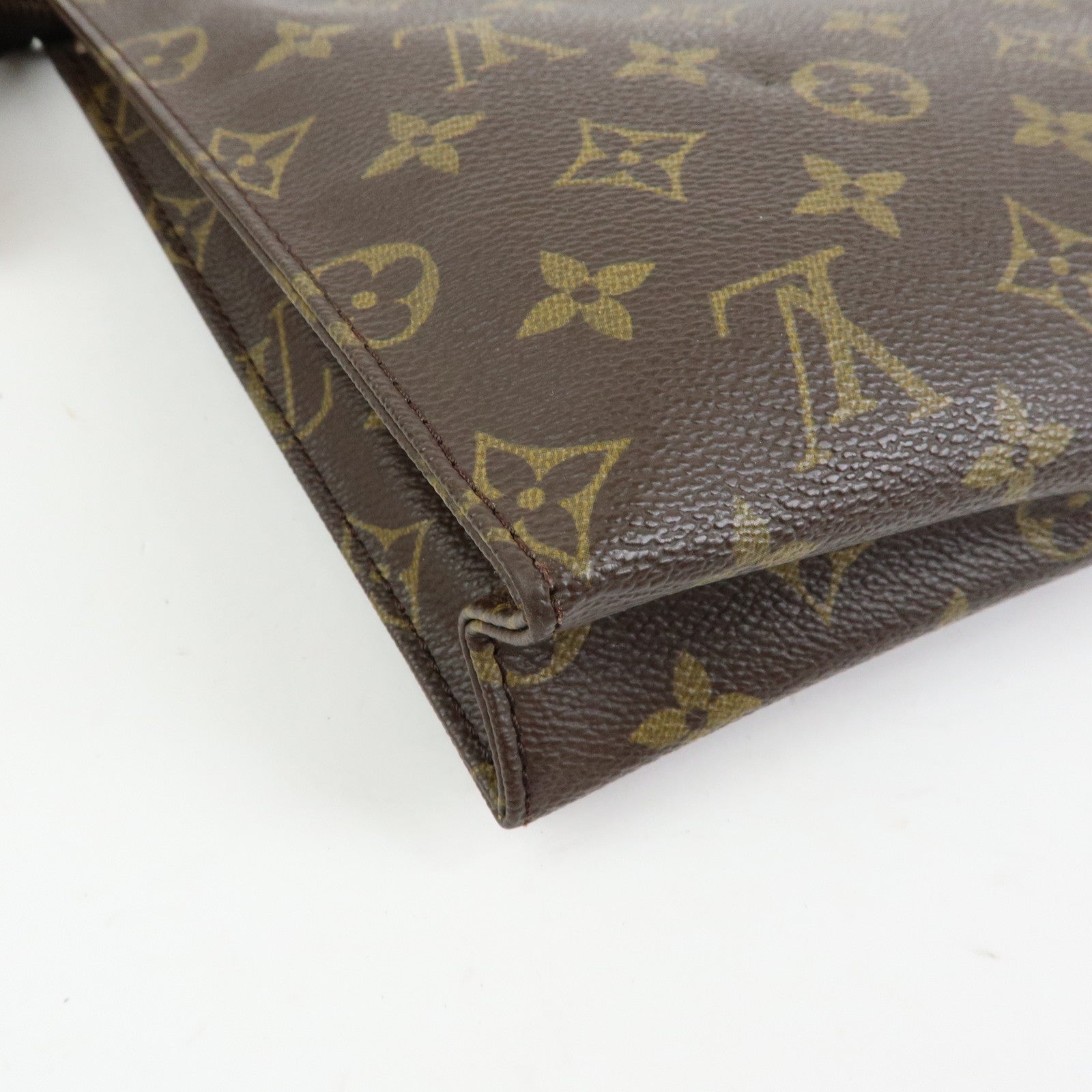 Louis Vuitton Monogram Poche Toilette 26 Clutch Bag Brown M47542