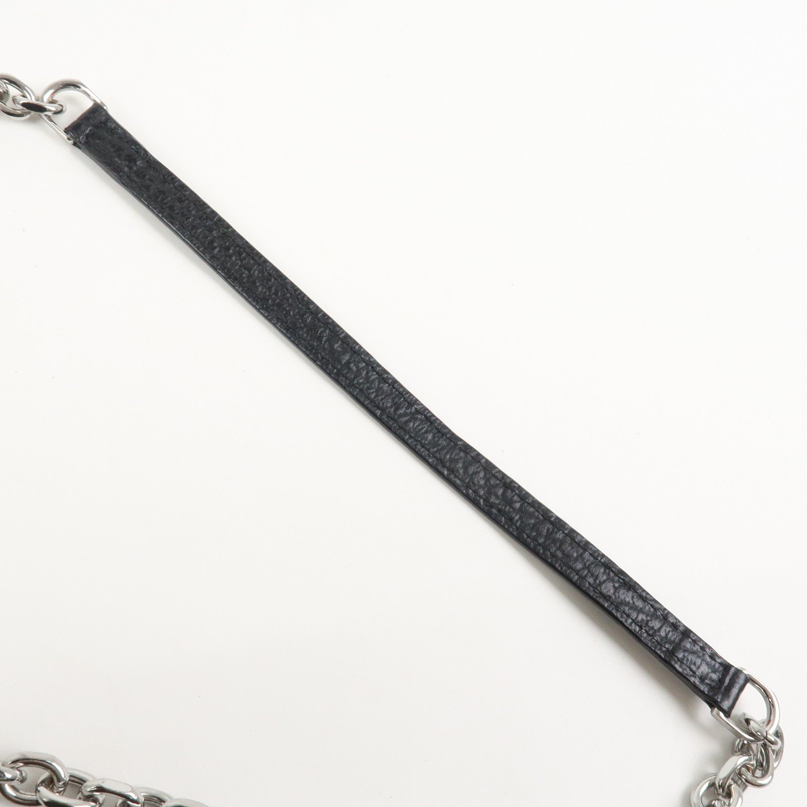 Maison Margiela Leather Shoulder Bag 4 Stitches Chain Wallet Black