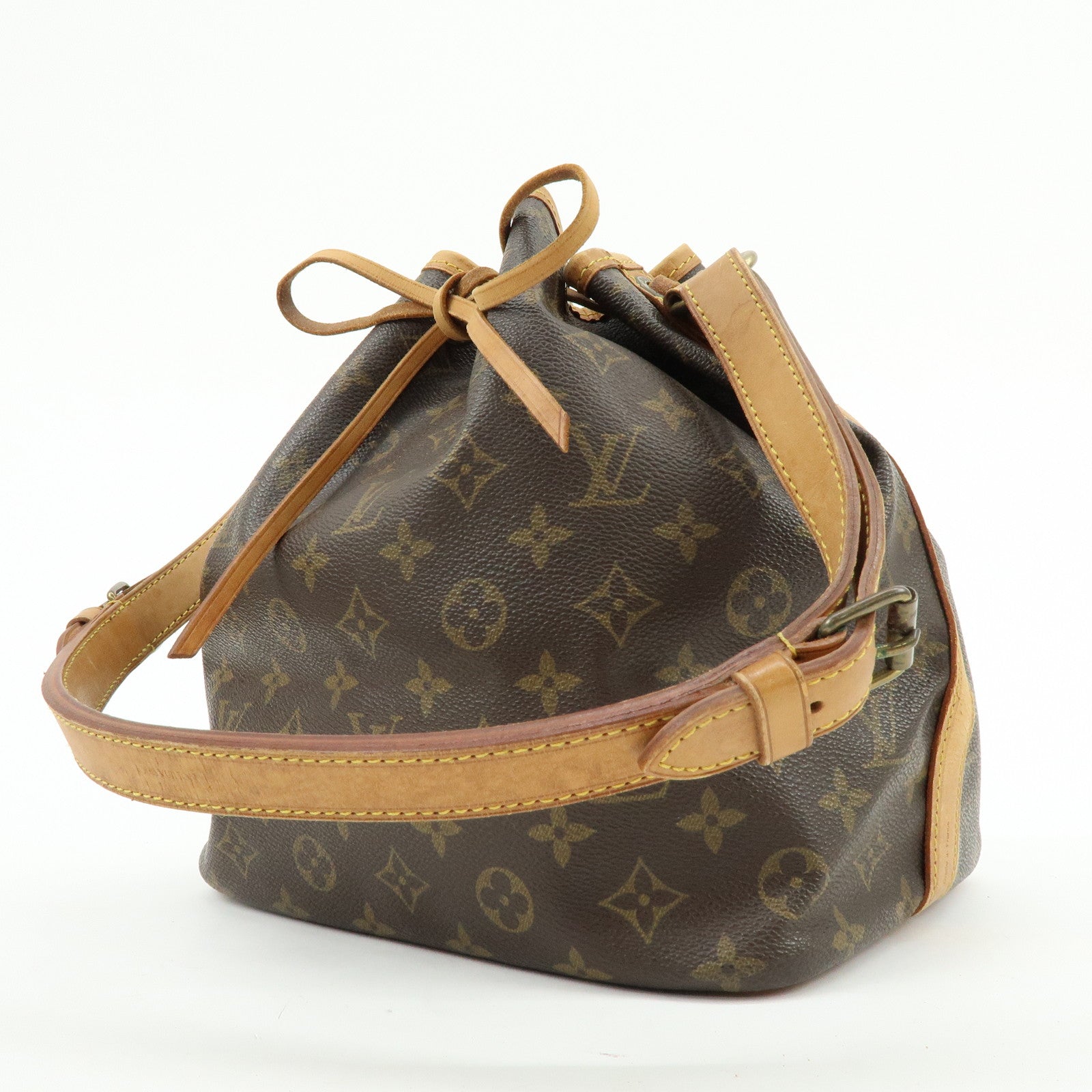 Louis Vuitton Monogram Petit Noe Shoulder Bag Brown M42226