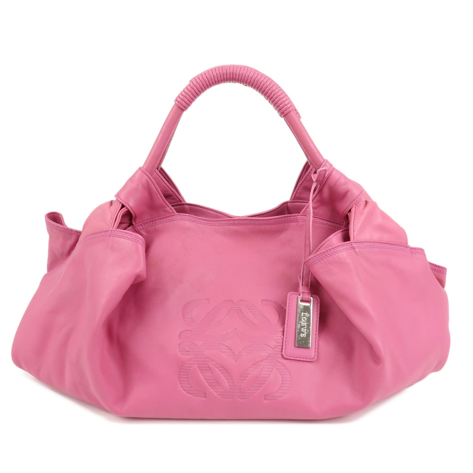 LOEWE Anagram Nappa Aire Leather Hand Bag Shoulder Bag Pink