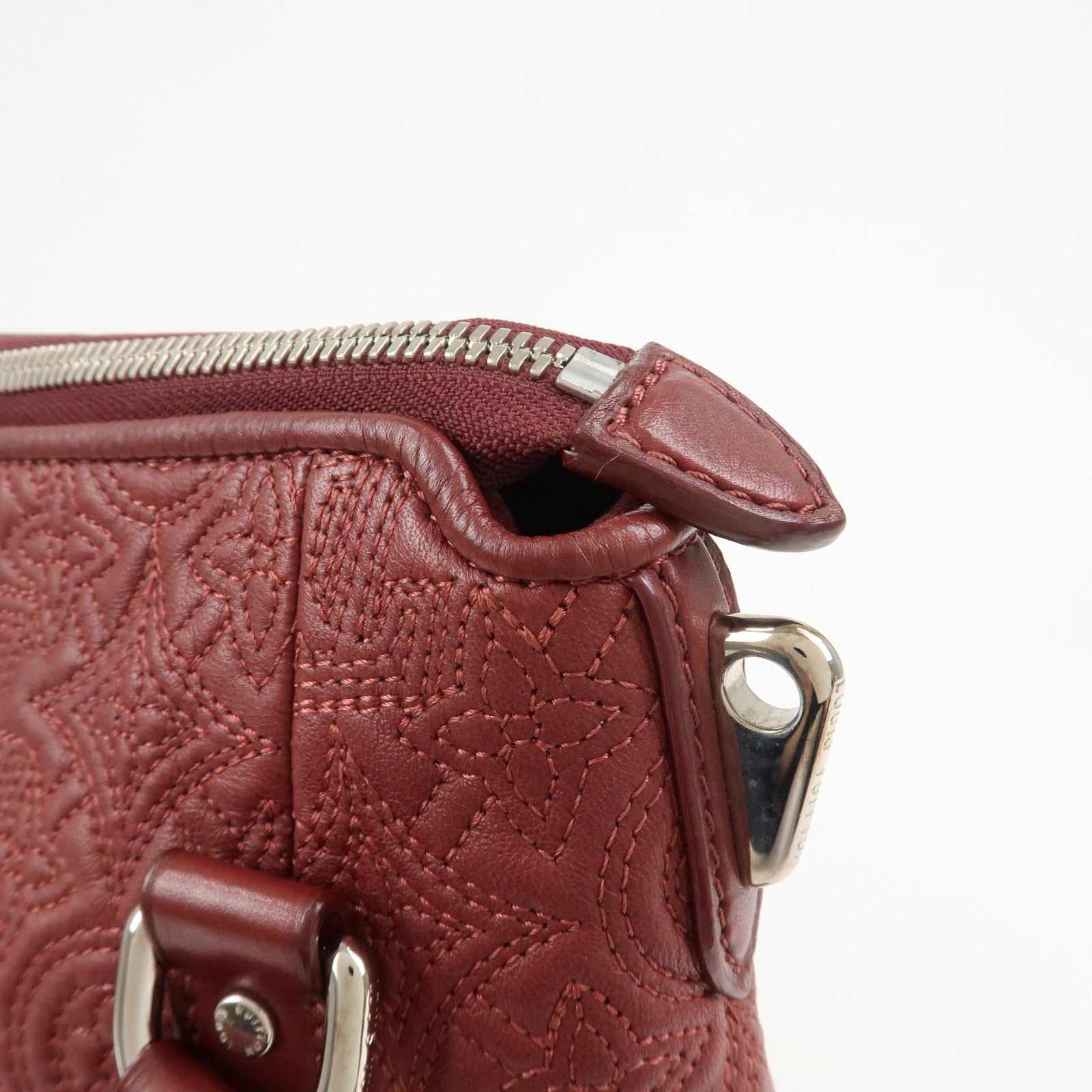 Louis Vuitton Monogram Antheia Ixia MM Lamb Skin 2Way Bag Red M97062