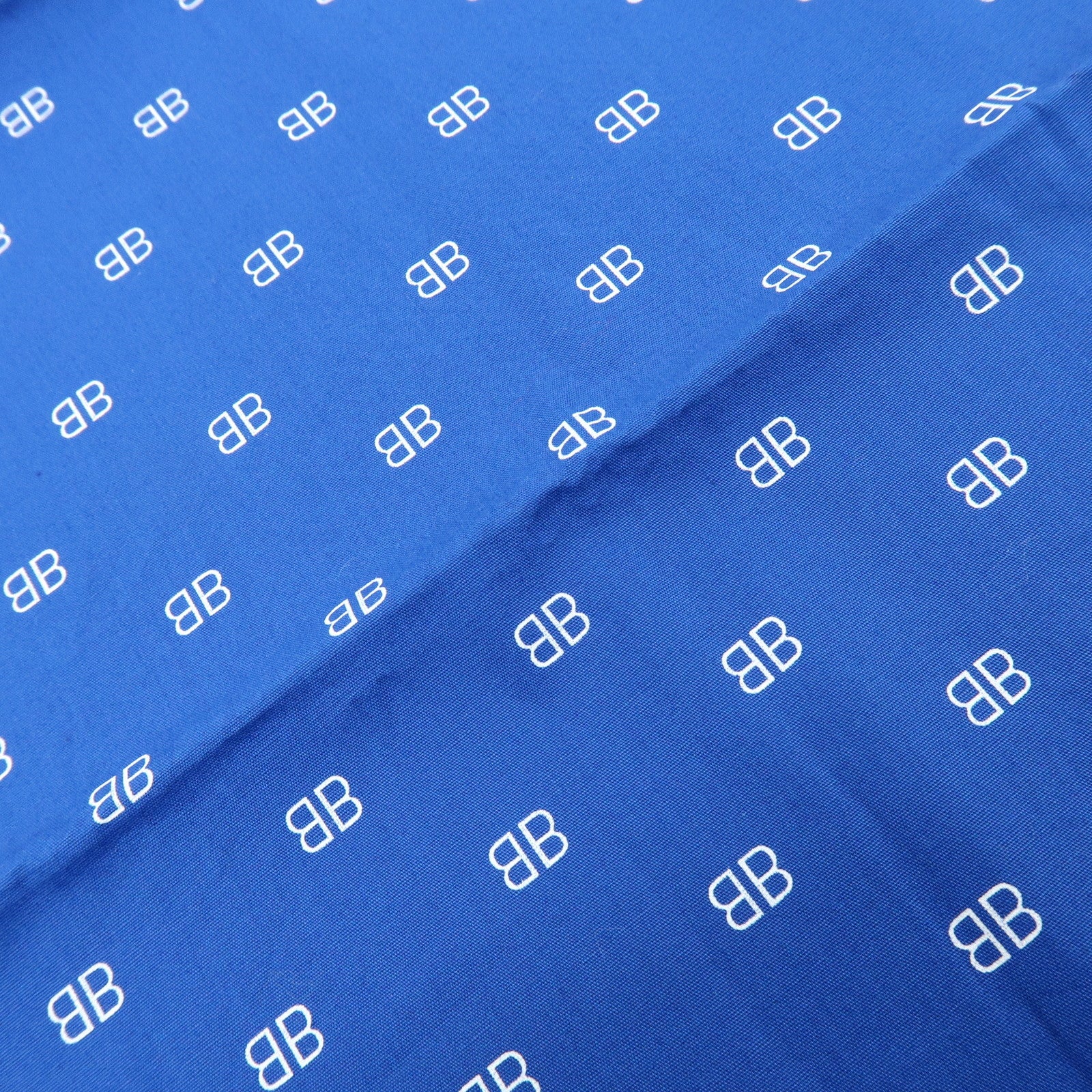BALENCIAGA BB Logo Cotton 100% Scarf Tokyo Limited Blue