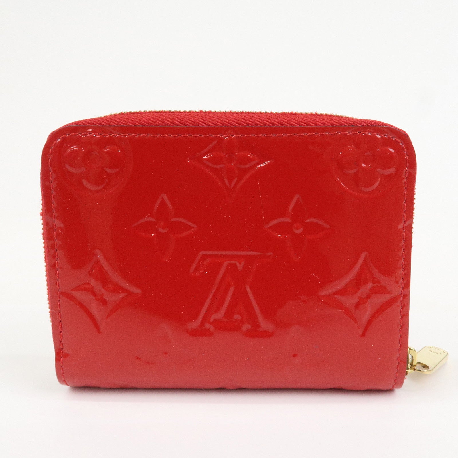 Louis Vuitton Vernis Leather Zippy Coin Purse Wallet Cerise M90202