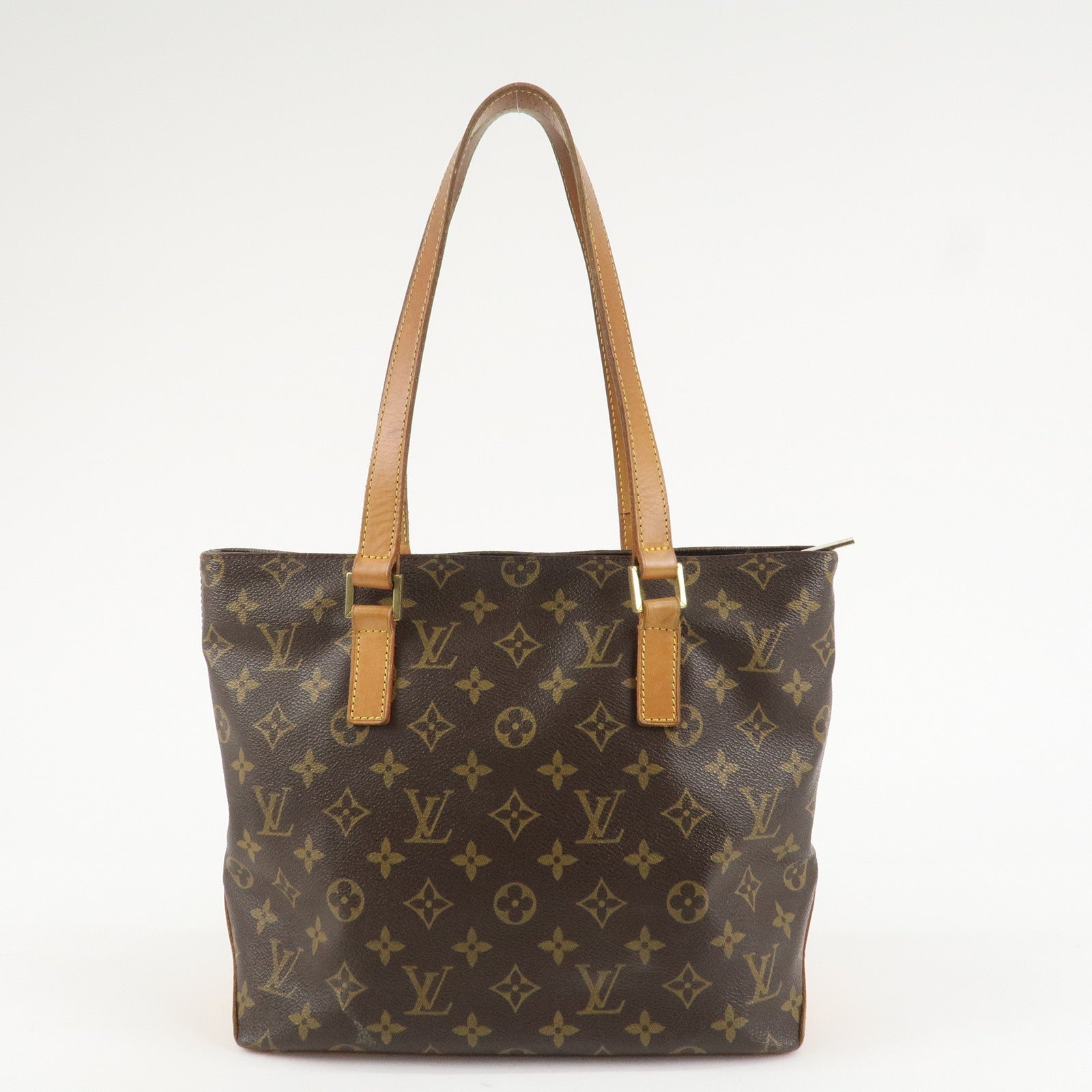 Louis Vuitton Monogram Canvas Cabas Piano Tote Bag Hand Bag M51148 Used