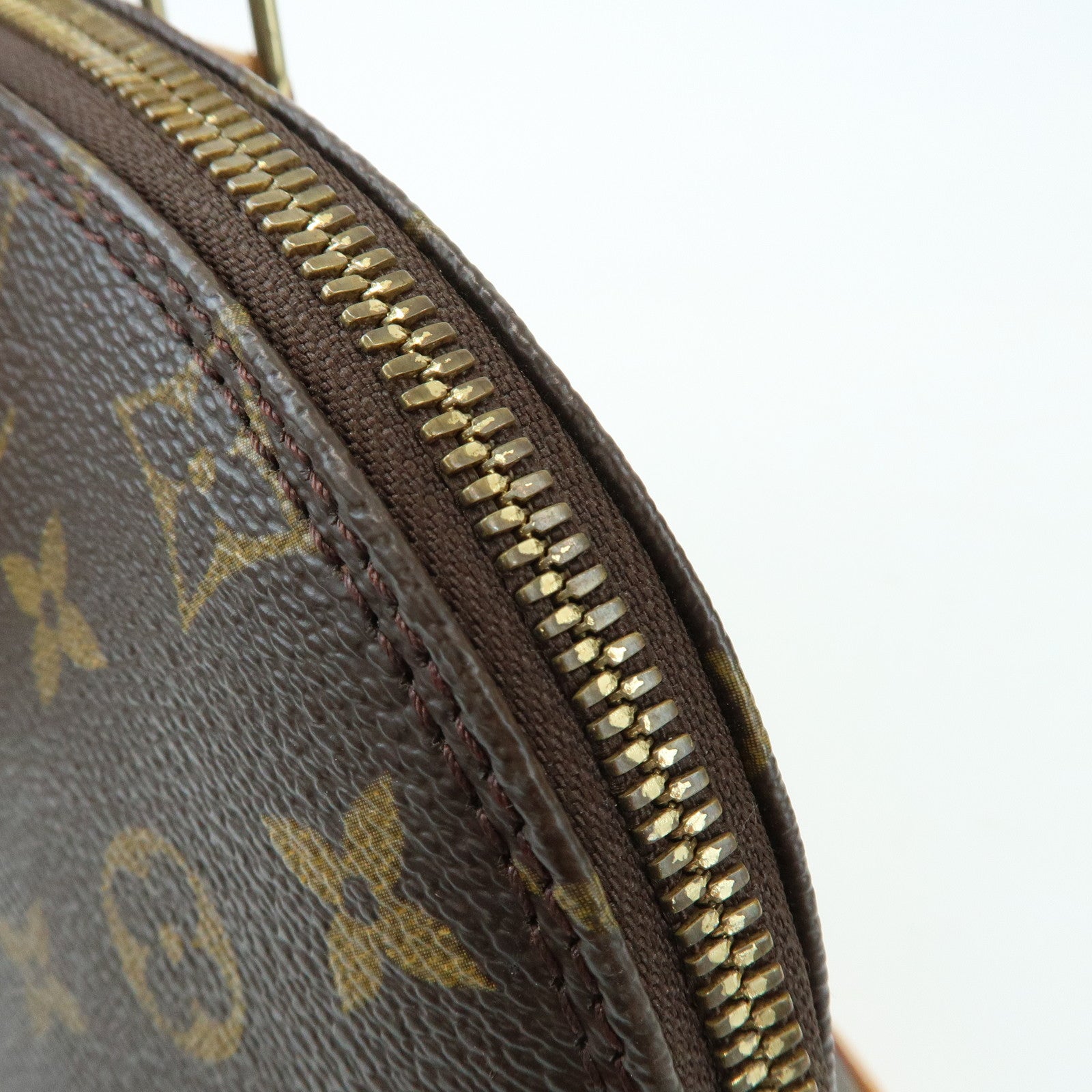 Louis Vuitton Monogram Alma Canvas Leather Hand Bag Brown M51130