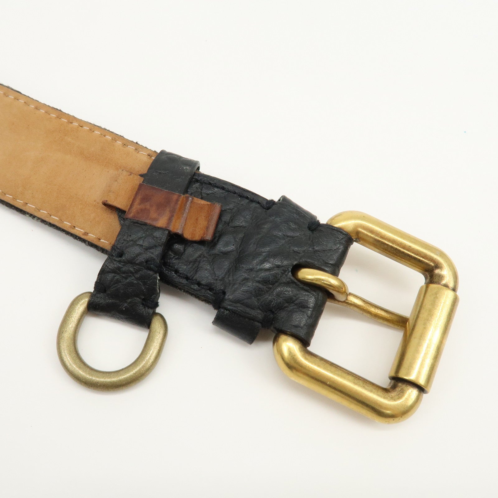 Louis Vuitton Monogram Denim Ceinture Belt 80/32 Noir Black M6972