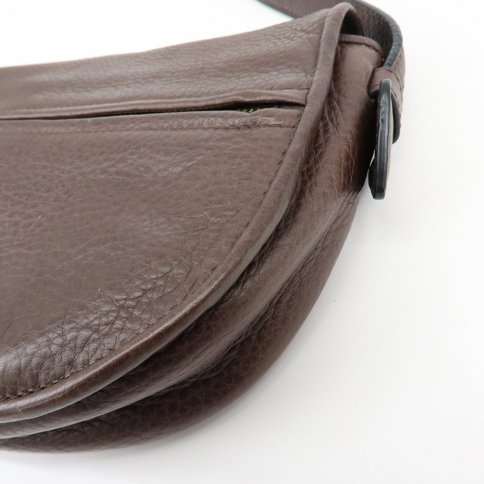 LOEWE Heritage Leather Shoulder Bag Crossbody Bag Dark Brown