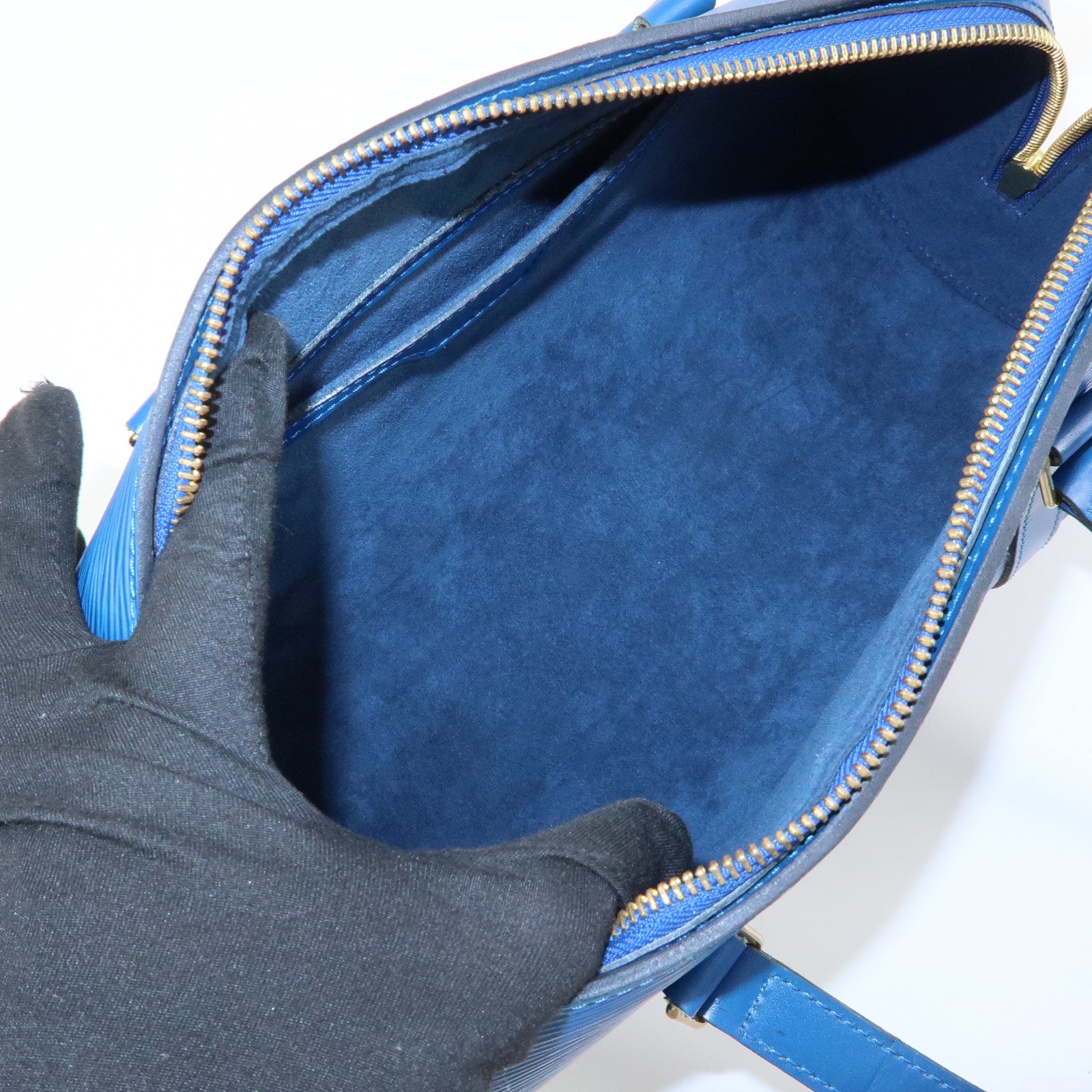 Louis Vuitton Epi Soufflot Shoulder Bag Hand Bag Toledo Blue M52225