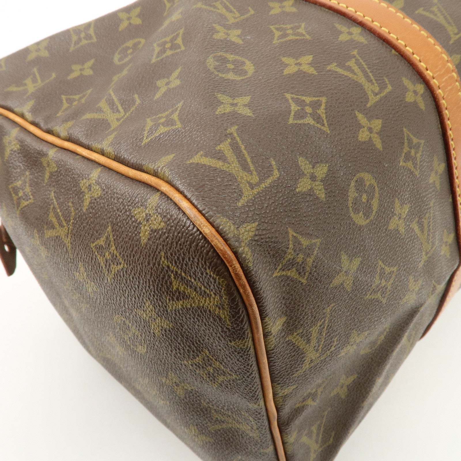 Louis Vuitton Monogram Sac Souple 45 Boston Bag Brown M41624 Used