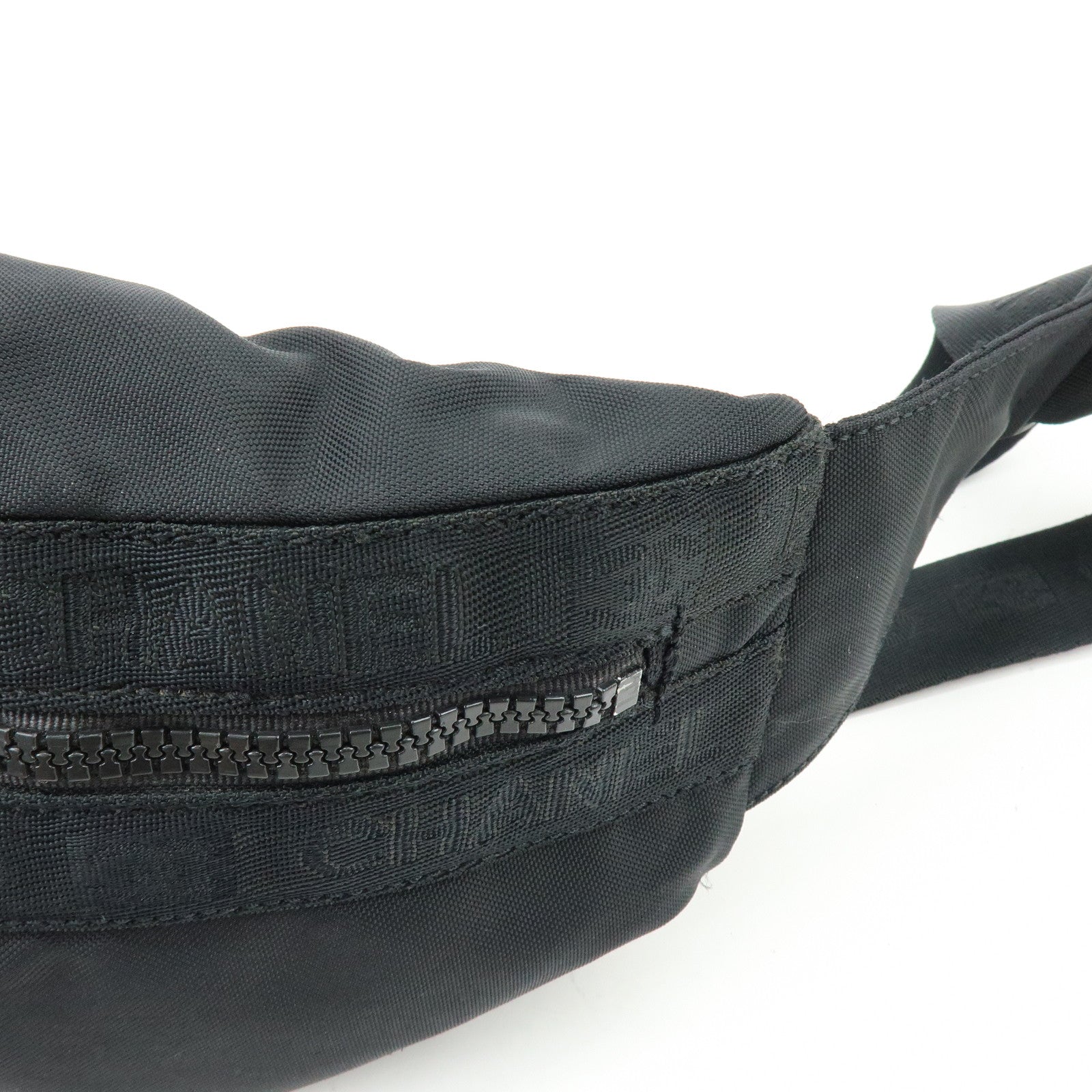 CHANEL Sports Line Nylon Banana Bag Waist Bag Crossbody Bag Black