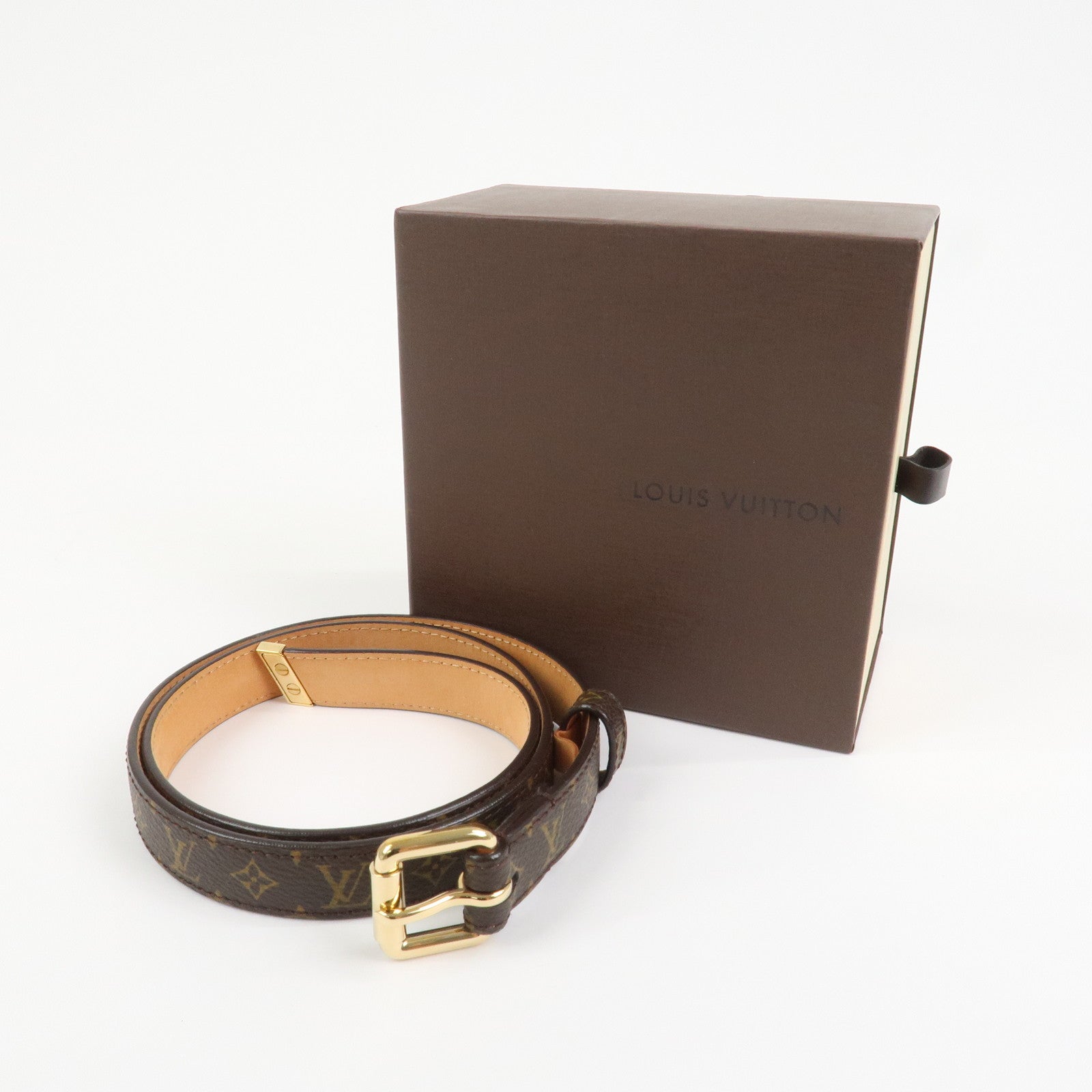 Louis Vuitton Monogram Canvas Leather Ceinture Belt Brown M9274W