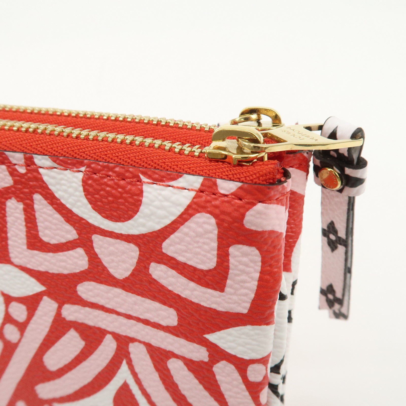 Louis Vuitton Monogram LV Crafty Pochette Double Zip Bag Red M69488
