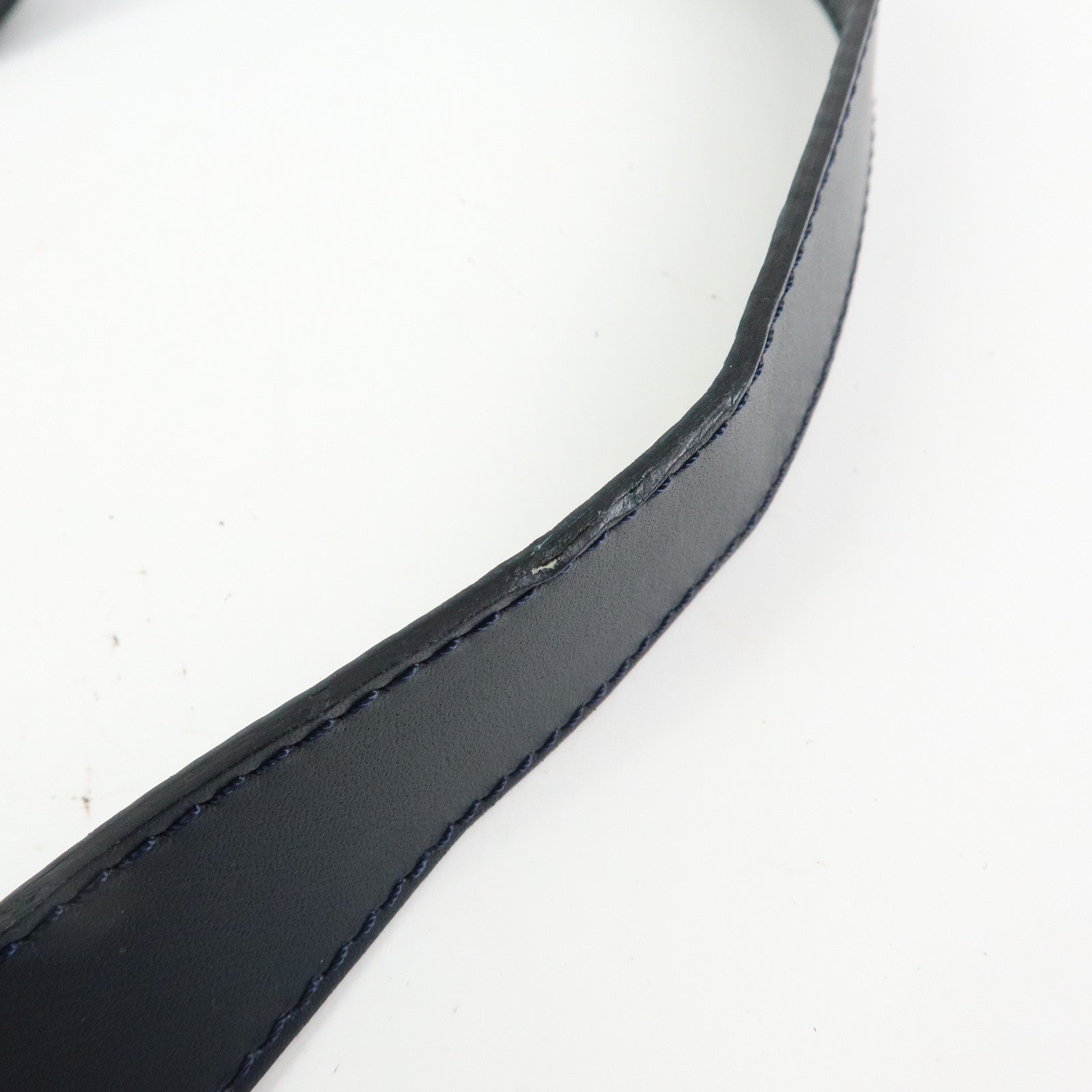 Christian Dior Trotter Jacquard Leather Shoulder Crossbody Bag Navy