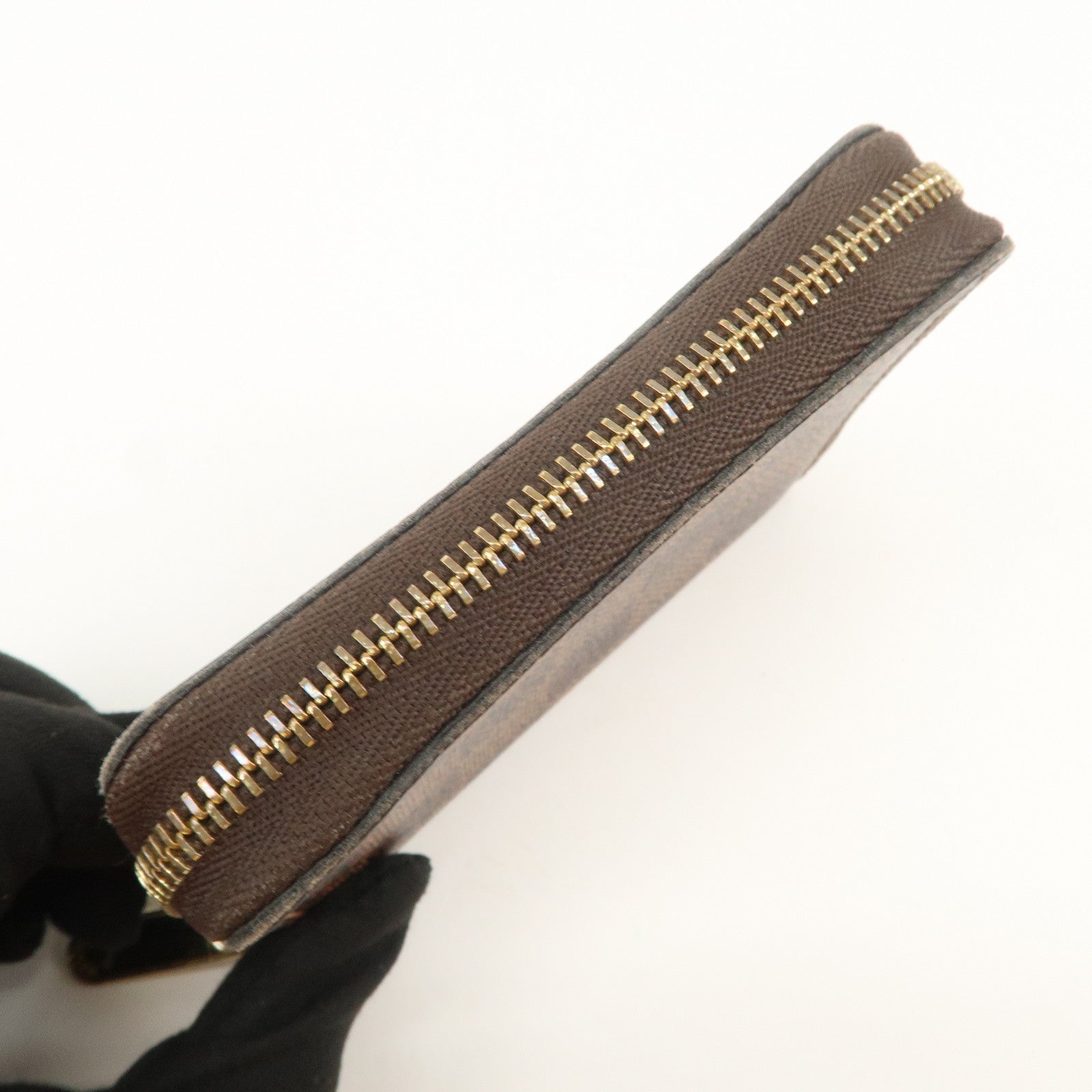 Louis Vuitton Damier Zippy Round Coin Purse Damier Ebene N60213