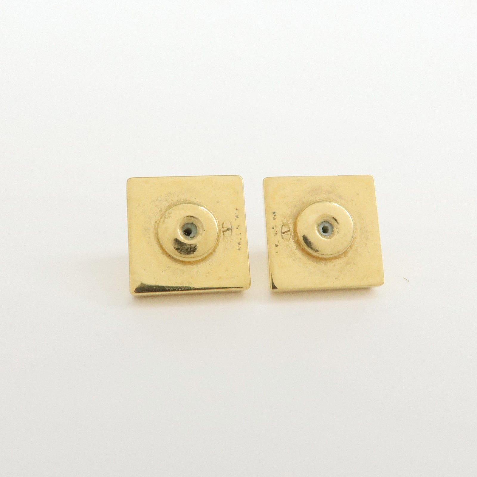 VALENTINO Metal Plastic Pearl Earrings Gold