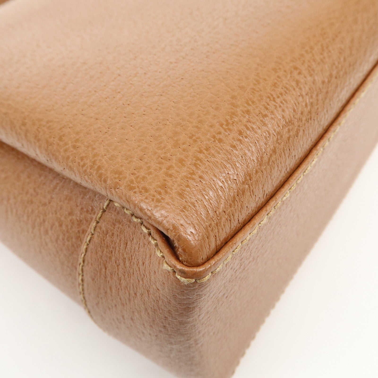 GUCCI Bamboo Leather 2Way Tote Bag Hand Bag Brown 000.926.0175
