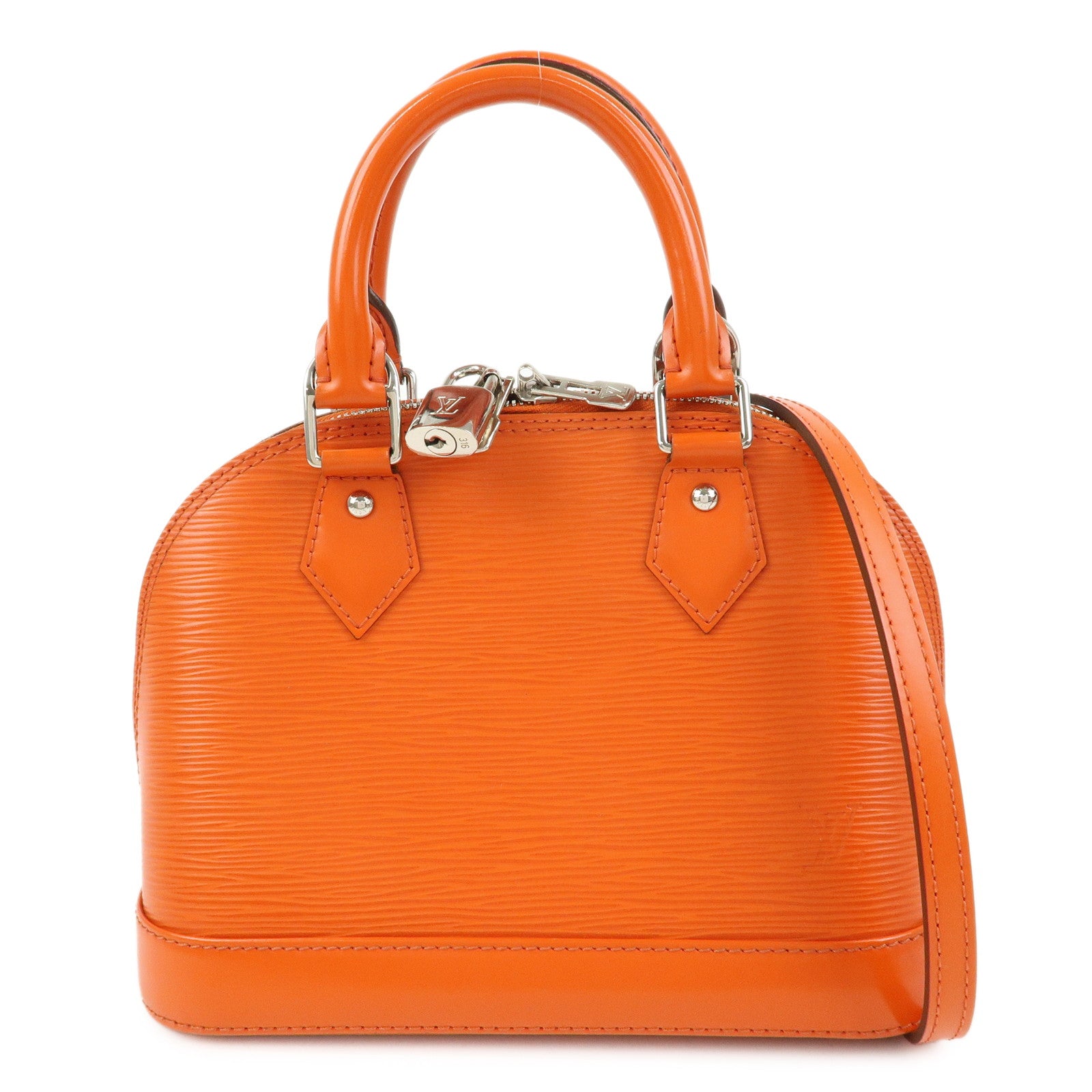 Louis Vuitton Epi Leather Alma BB 2Way Bag Hand Bag Orange M40854