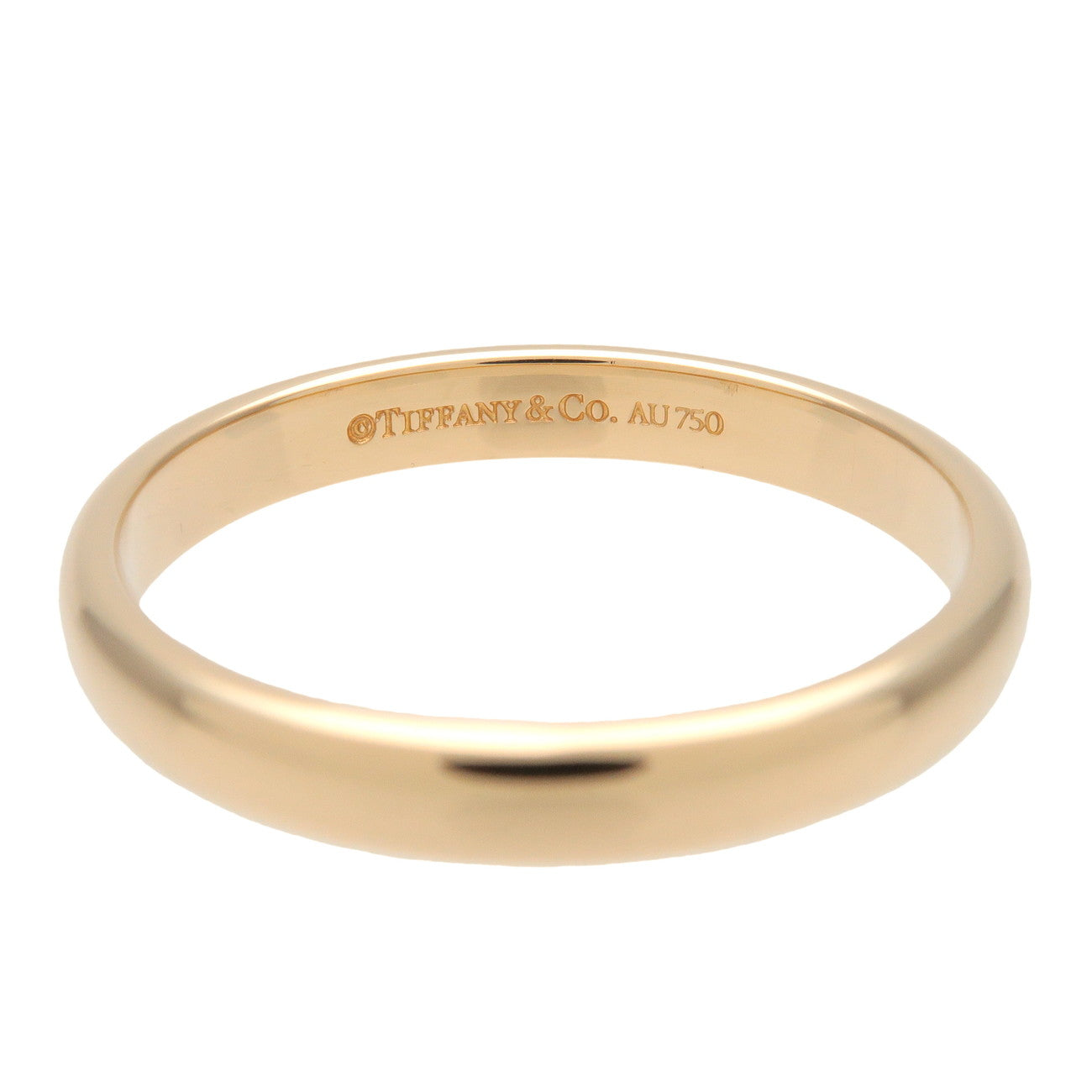 Tiffany & Co Forever Wedding Band Ring K18 750YG #58 US8.25 EU58