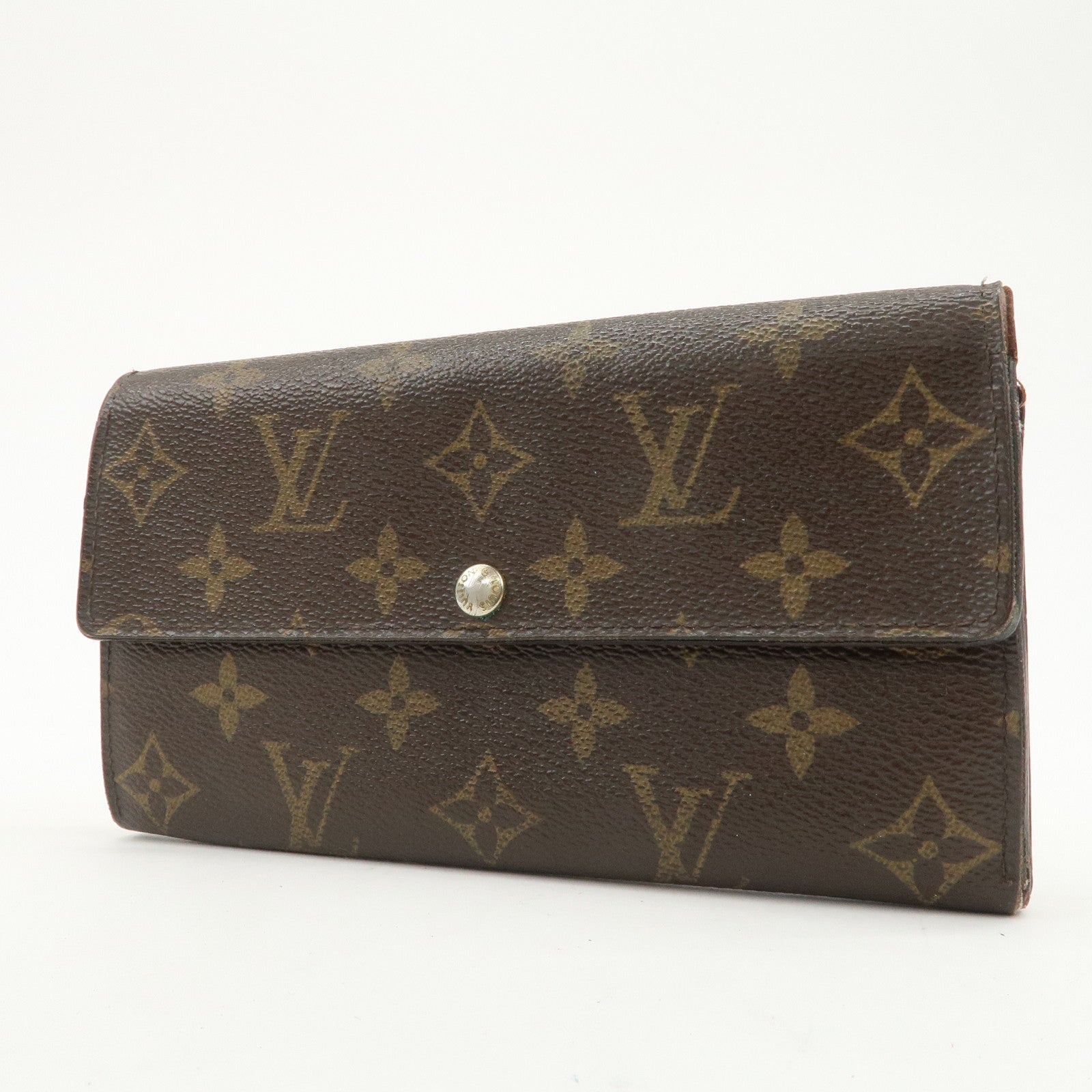 Louis Vuitton Monogram Set of 2 Long Wallets Brown M61734 M60825