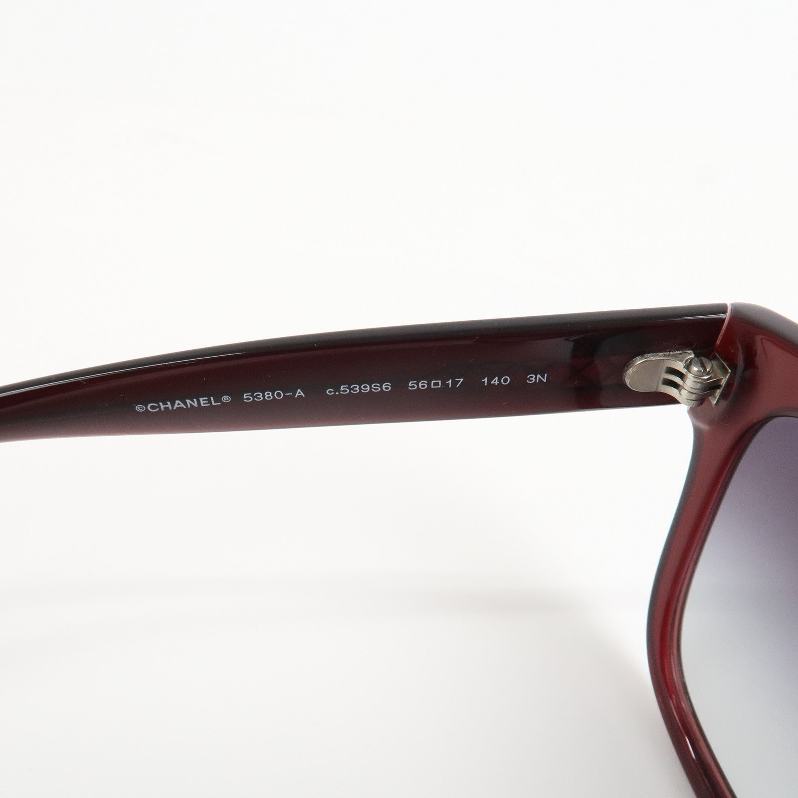 CHANEL Side COCO Mark Sunglasses ｃ.539S6 56□17 140 3N Brown 5380-A