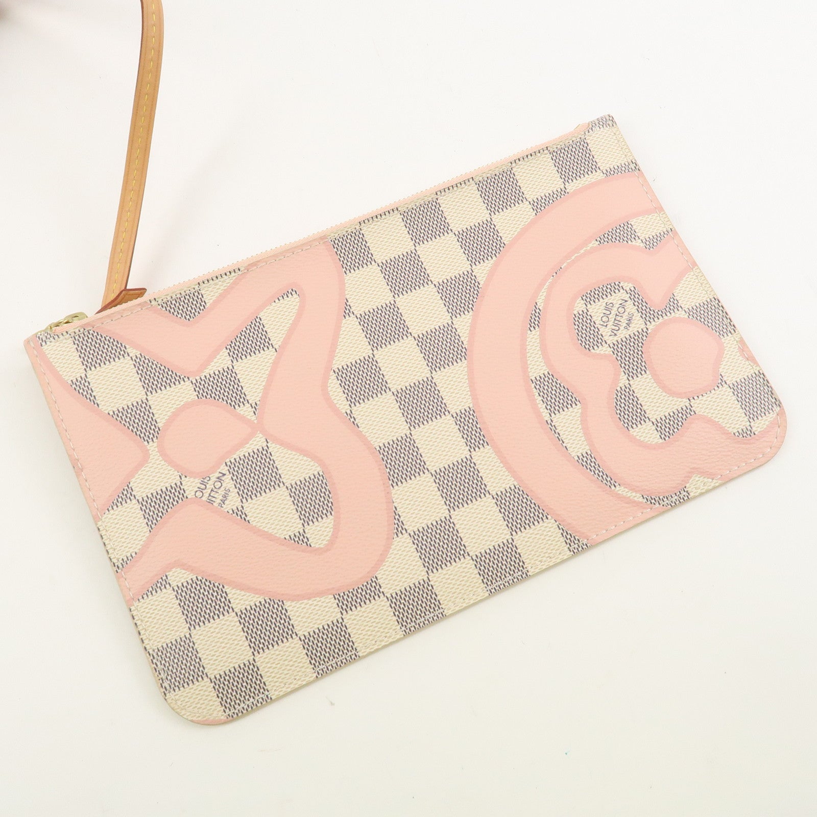 Louis Vuitton Damier Azur Tahiti Neverfull MM Bag & Pouch N41050