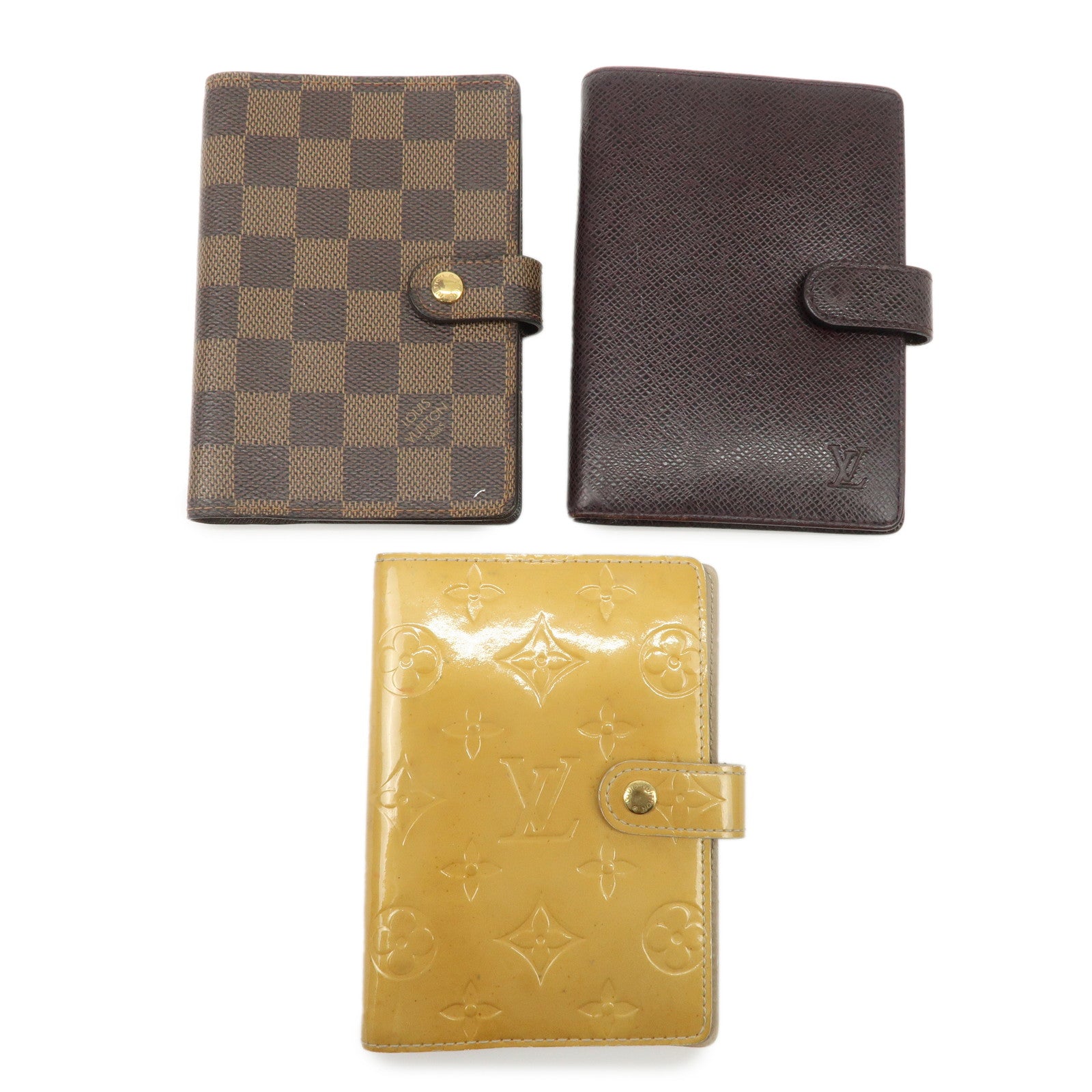 Louis Vuitton Damier Set of 3 Agenda Cover R20416 R20700 R21001 Used