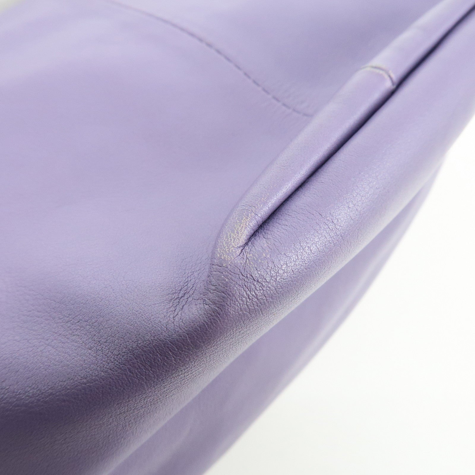 BOTTEGA VENETA Double Knot Leather Hand Bag Purple