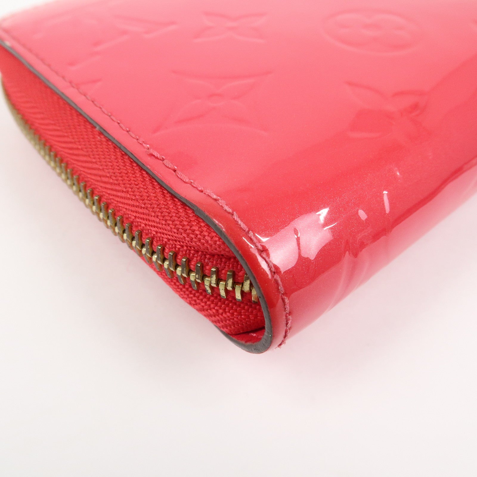 Louis Vuitton Monogram Vernis Zippy Wallet Rouge Grenadine M91732