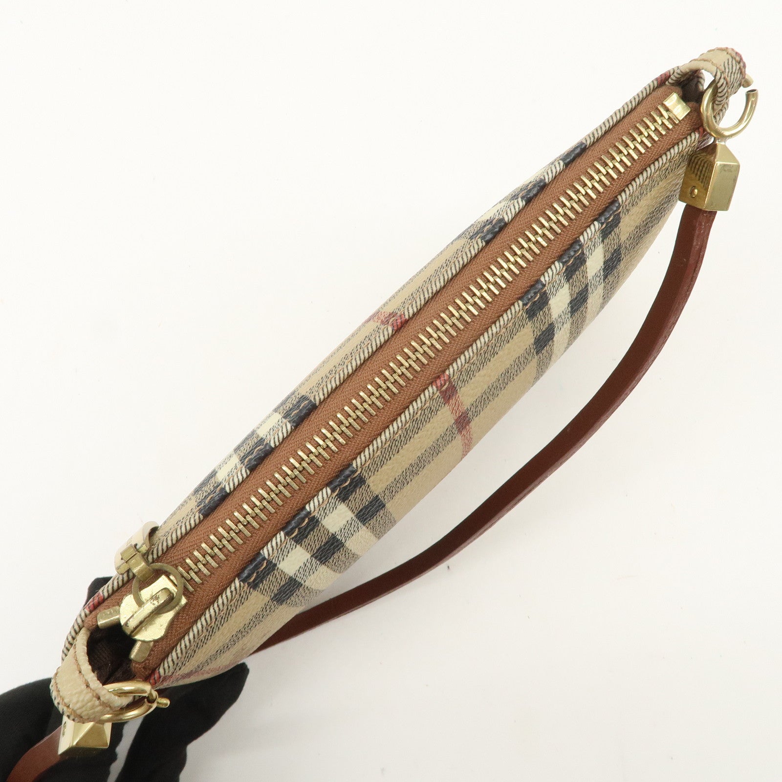 BURBERRY Nova Plaid PVC Shoulder Bag Hand Bag Beige Brown