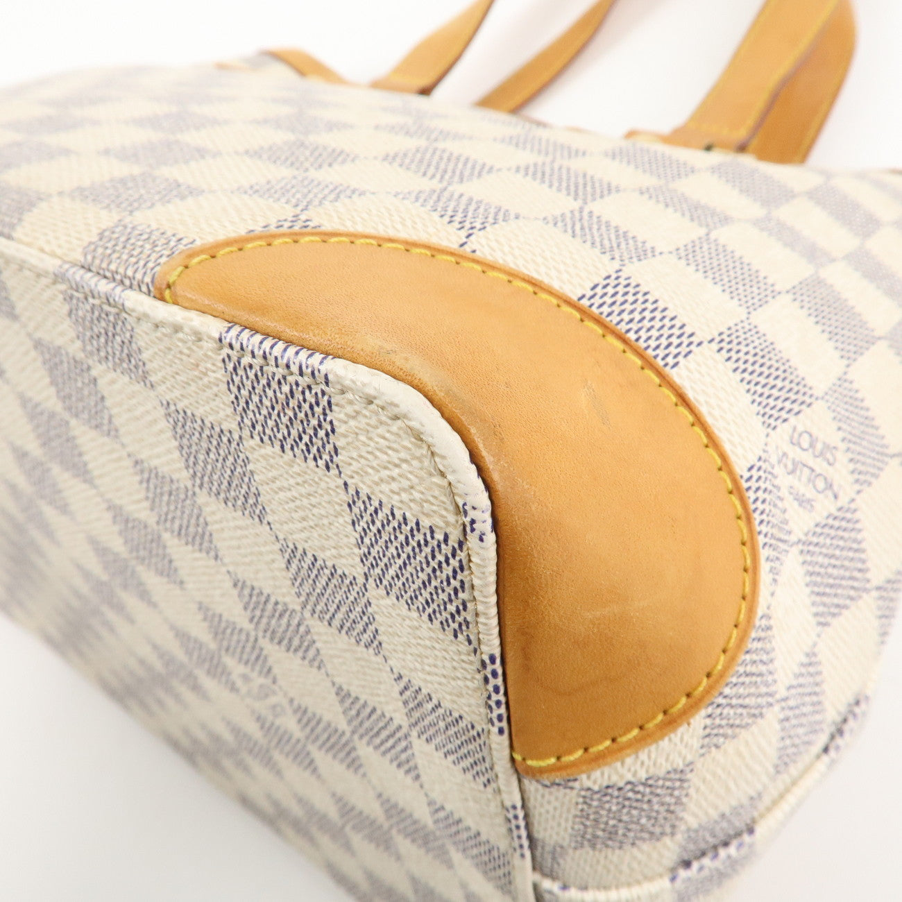 Louis Vuitton Damier Azur Hampstead MM Canvas Hand Bag N51206 Used