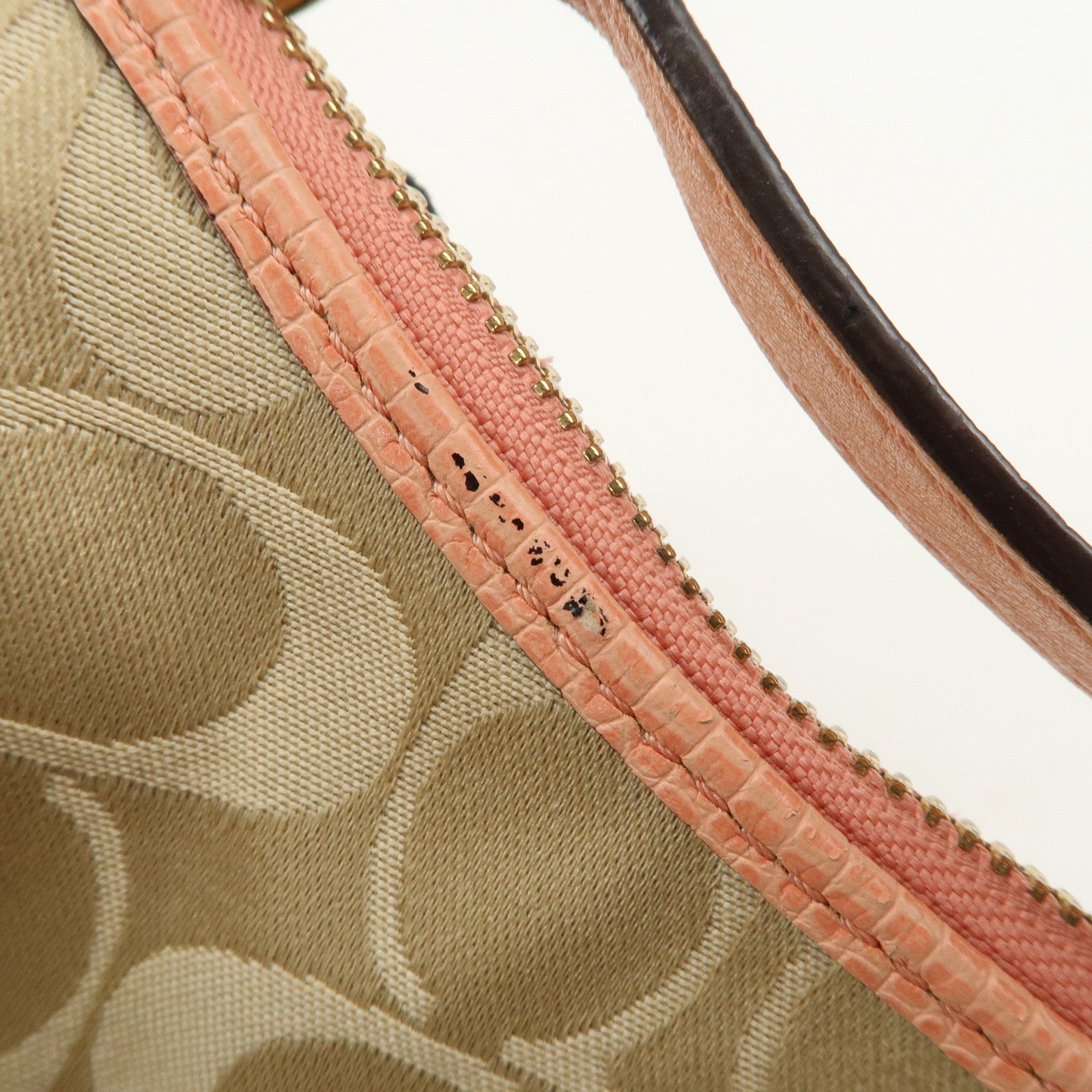 COACH Signature Canvas Leather Set of 2 Shoulder Bag Hand Bag