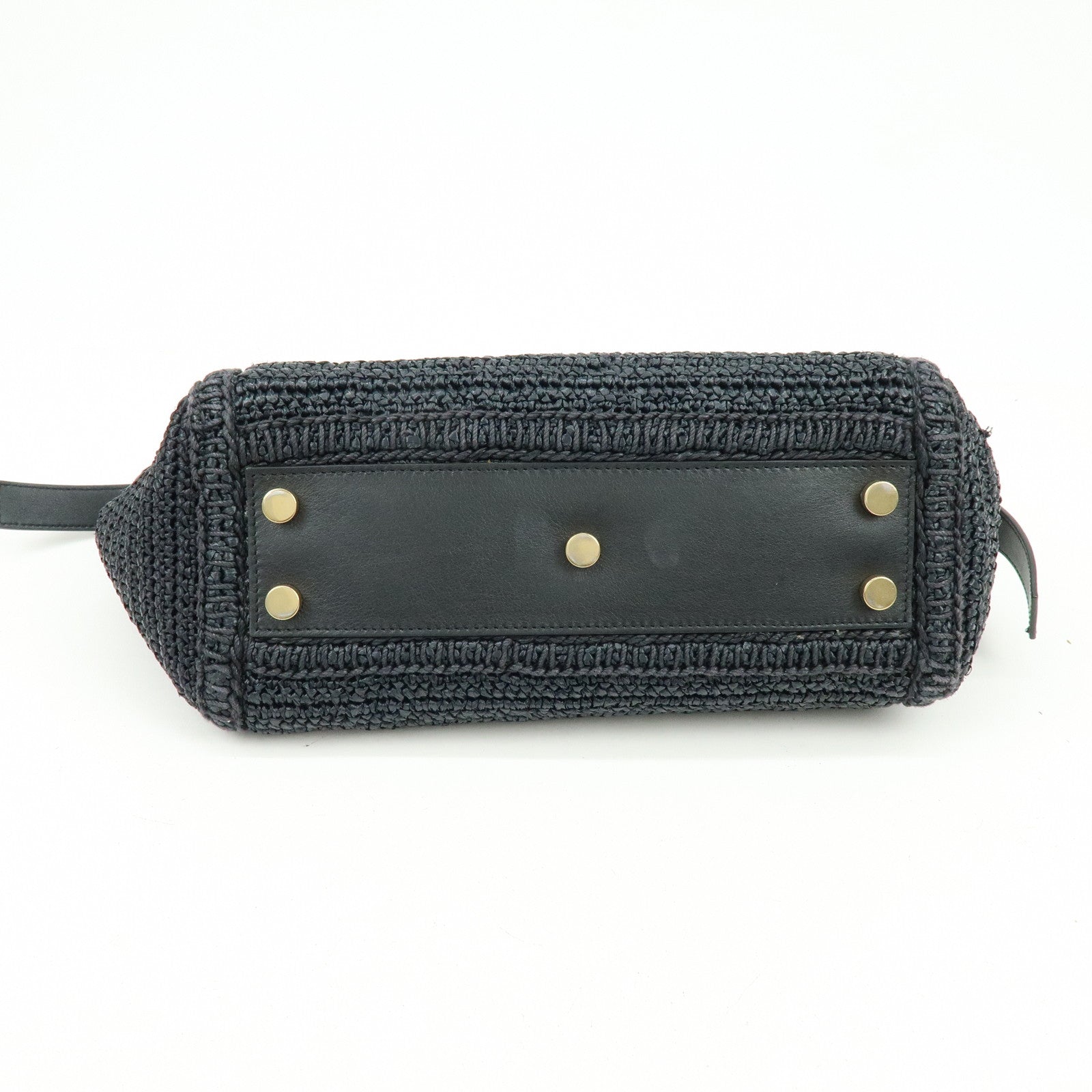 SAINT LAURENT PARIS Baby Downtown Cabas Raffia 2Way Hand Bag 436834