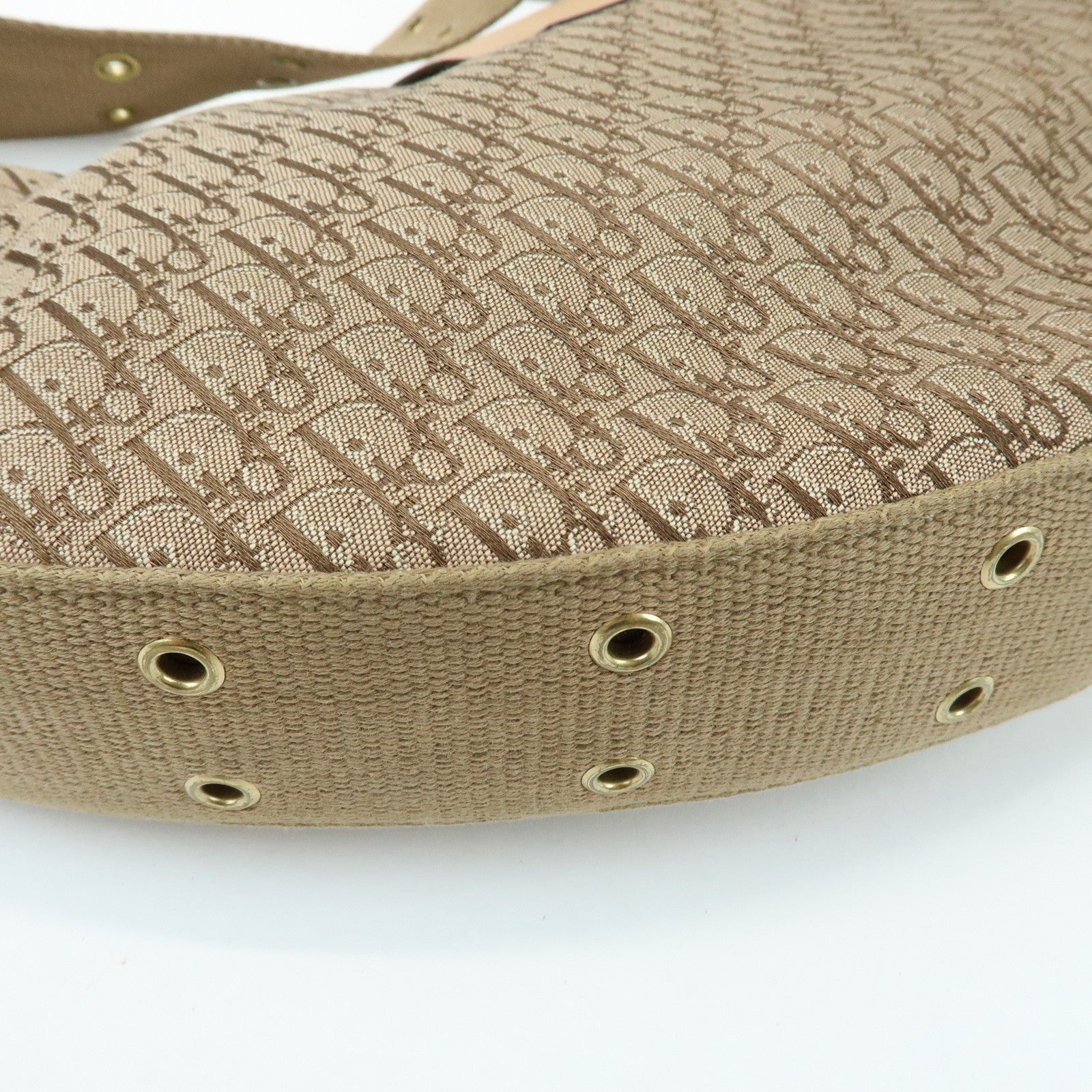 Christian Dior Street Chic Trotter Canvas Leather Shoulder Bag