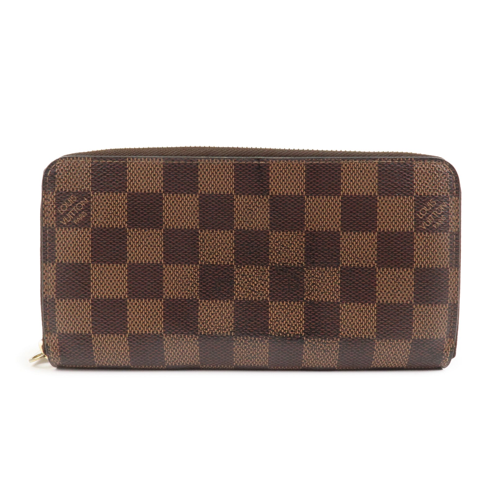 Louis Vuitton Damier Canvas Zippy Wallet Old Style Brown N60015