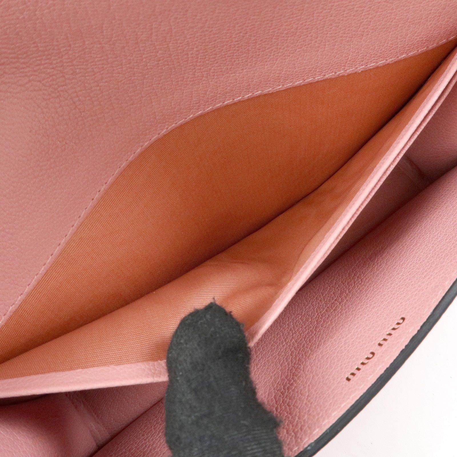 MIU MIU Madras Leather 2Way Clutch Bag Shoulder Bag Pink 5ZH044