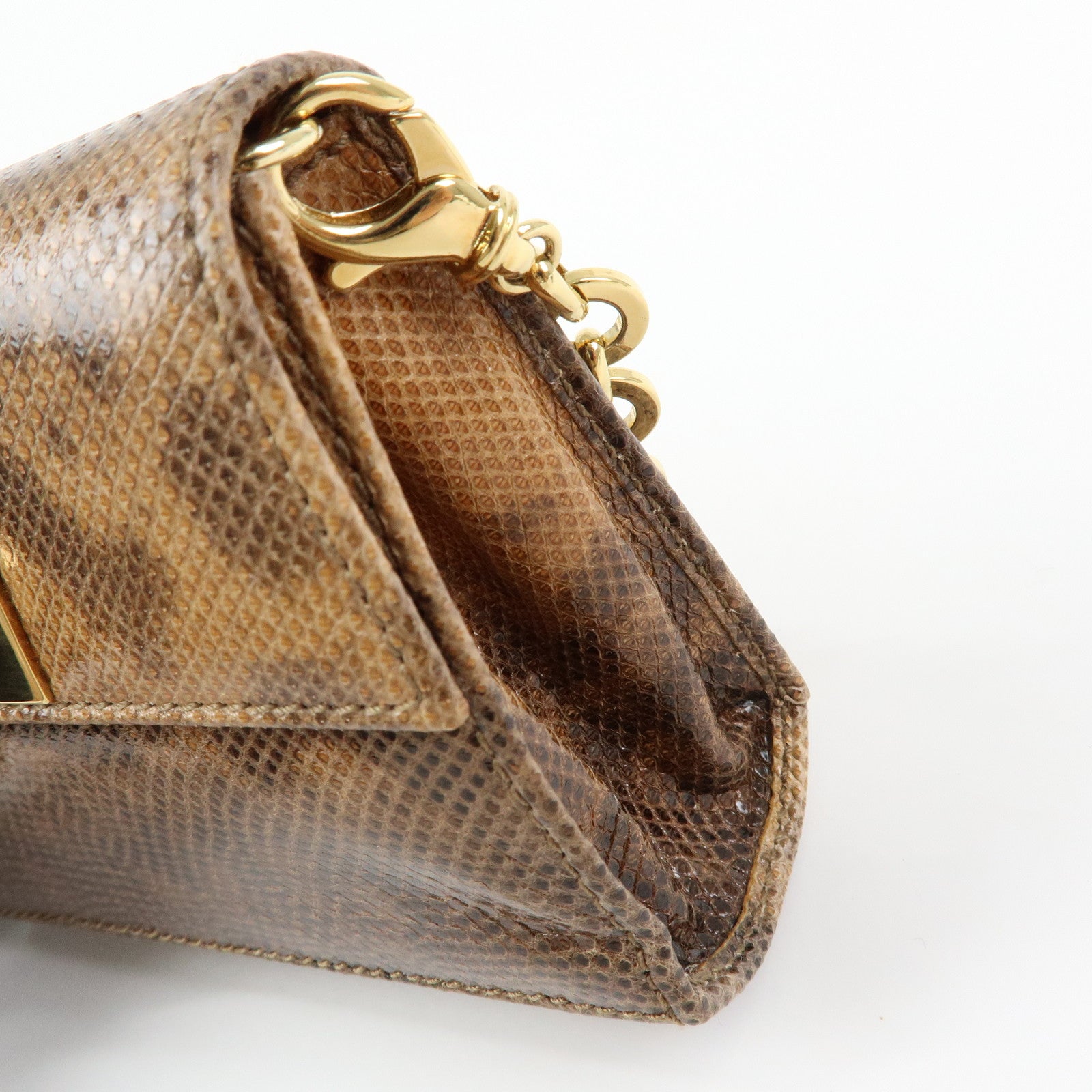 Ferragamo Gancini Embossed Leather 2Way Mini Shoulder Bag Brown