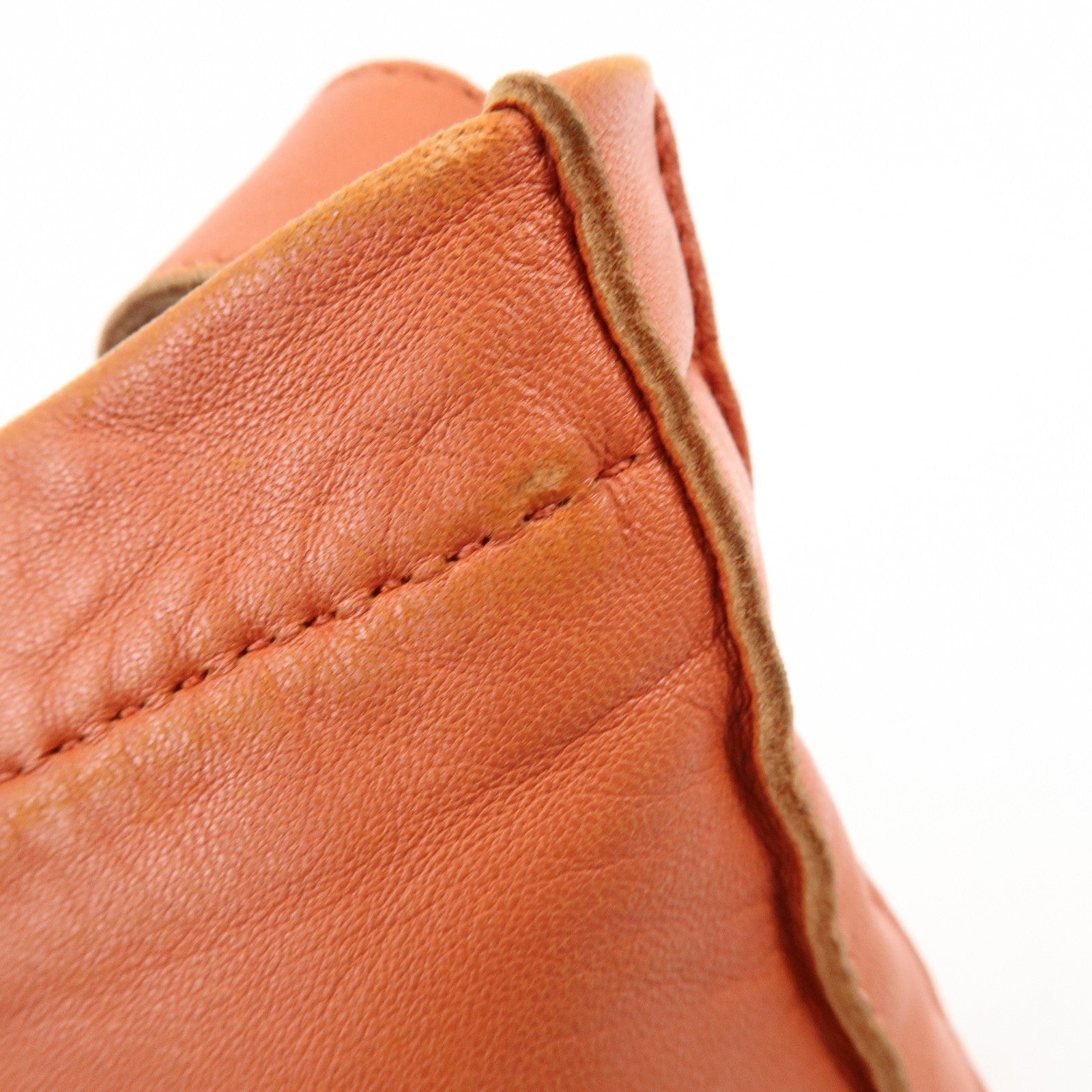 HERMES Leather Clou de Selle Shoulder Bag Crossbody Bag □P Stamped