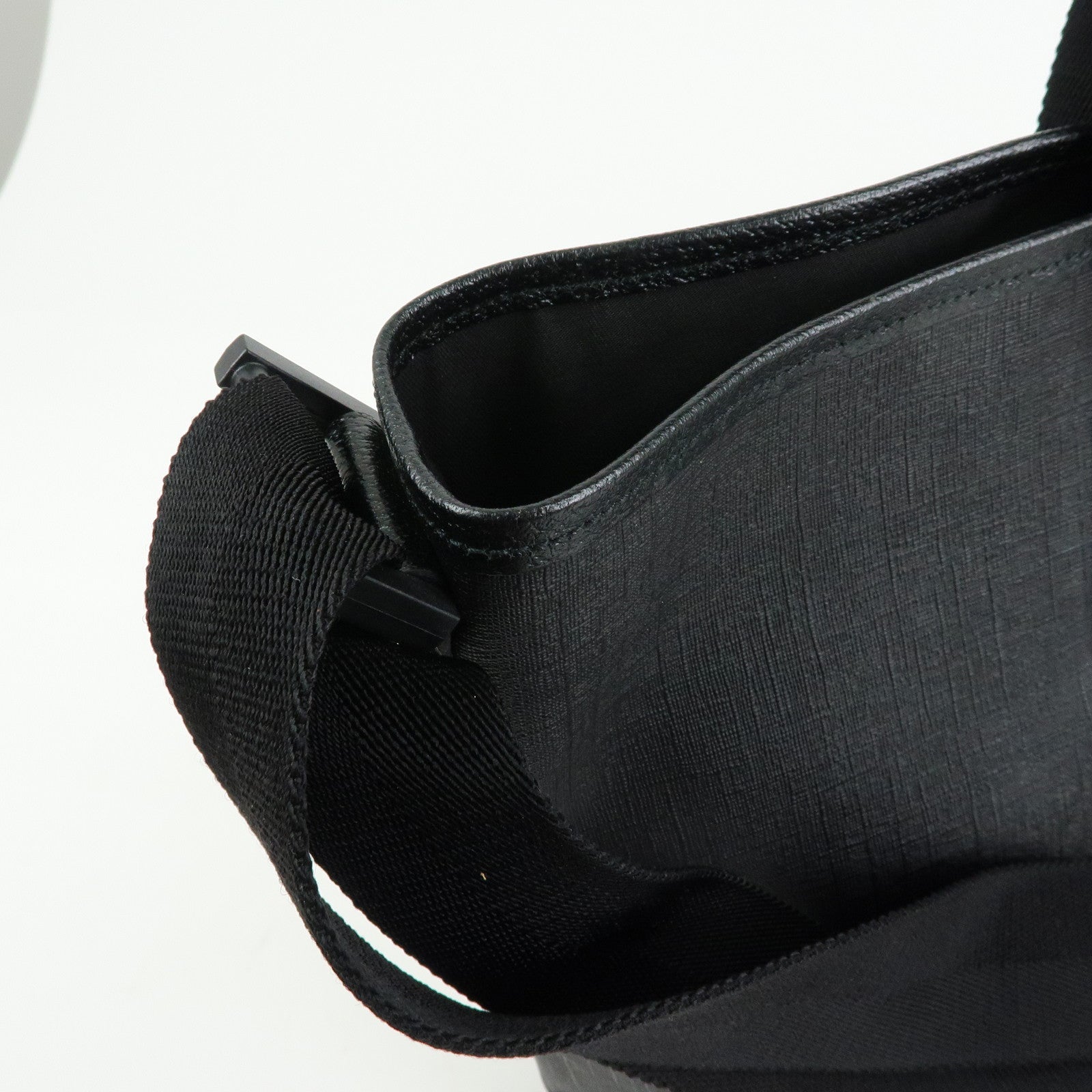 GUCCI PVC Leather 2Way Bag Shopping Bag Tote Bag Black 231860