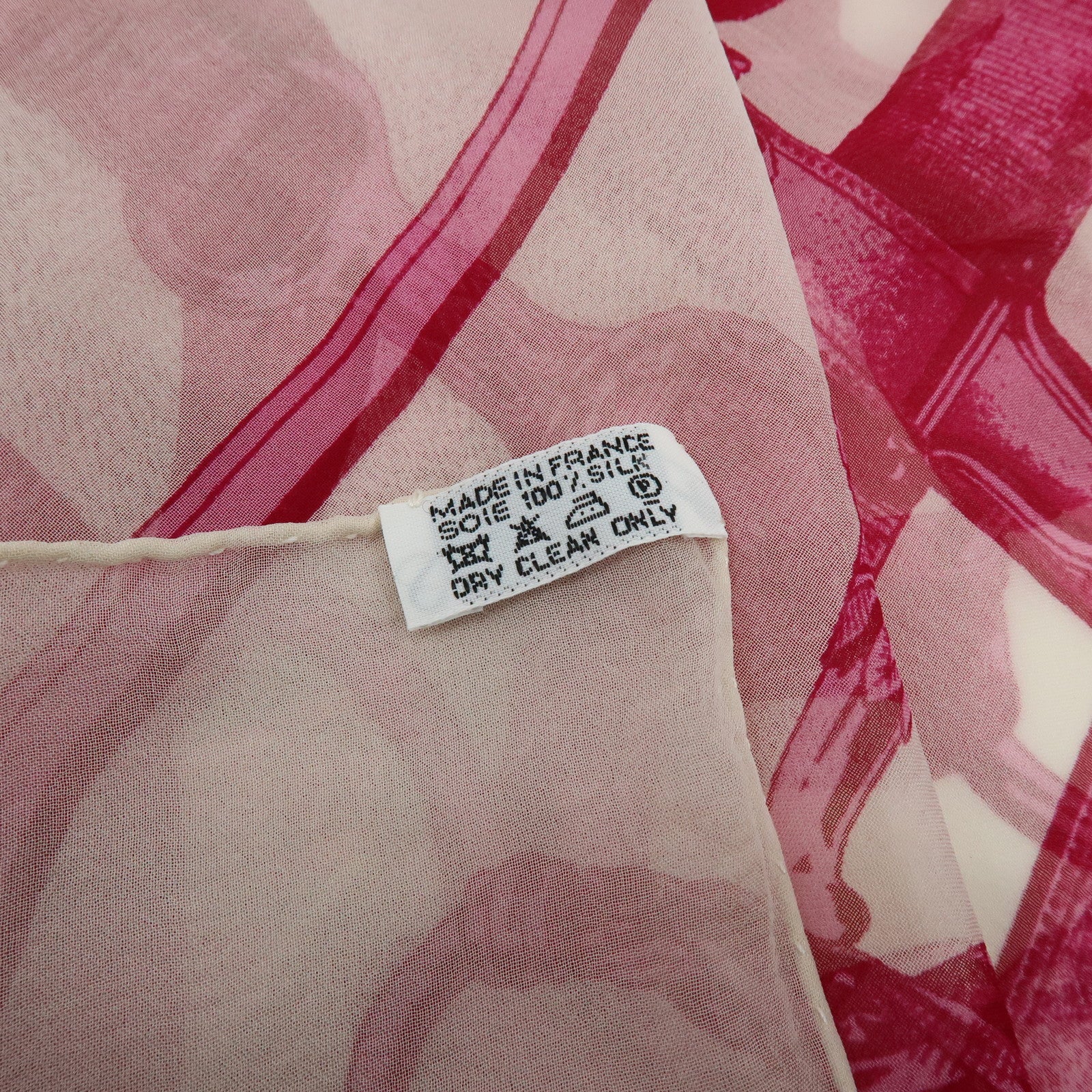 HERMES Carre 90 Silk 100% Scarf CAVALCADOUR Chain Belt Pink Ivory