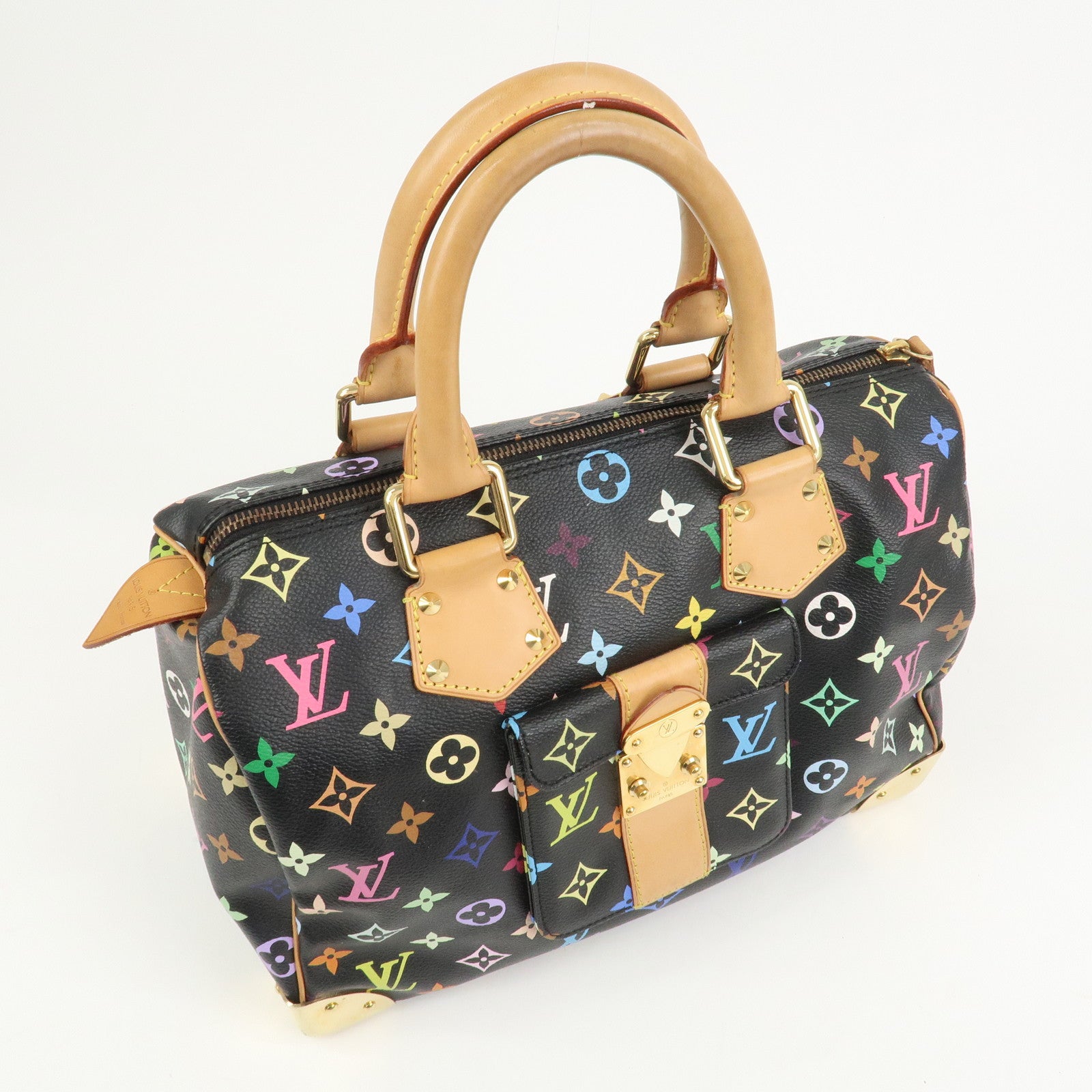 Louis Vuitton Monogram Multicolor Speedy 30 Hand Bag Noir M92642