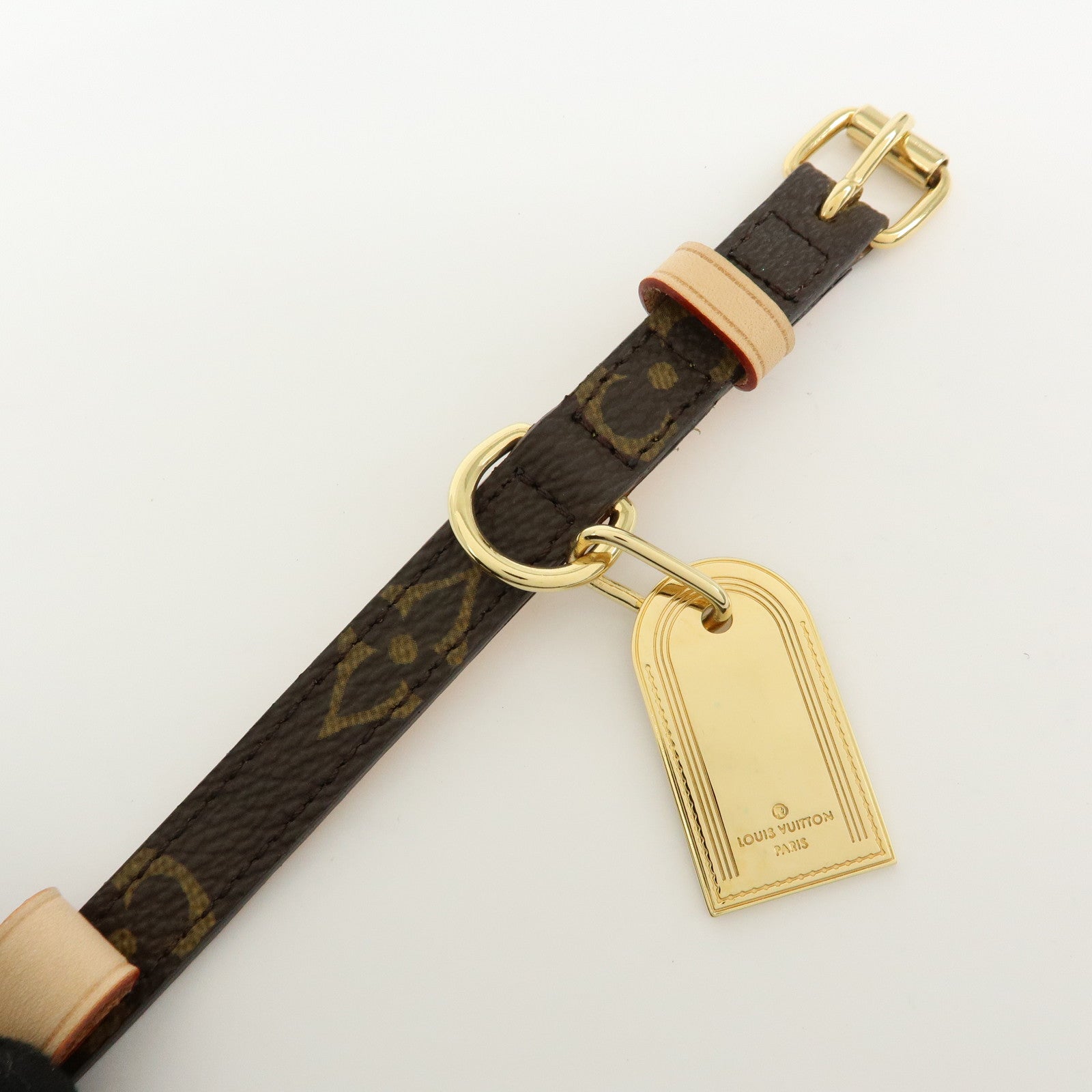 LOUIS VUITTON Monogram Canvas Collier Baxter Dog Collar M58073