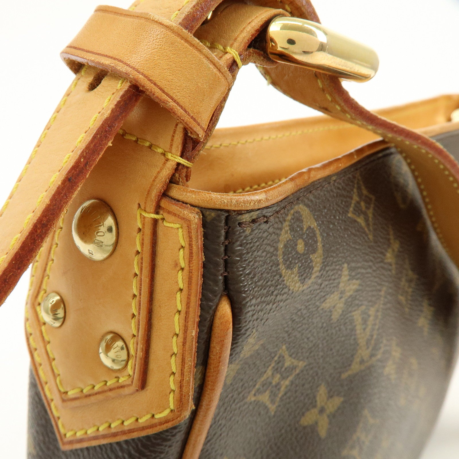 Louis Vuitton Monogram Hudson GM Shoulder Bag Brown M40045
