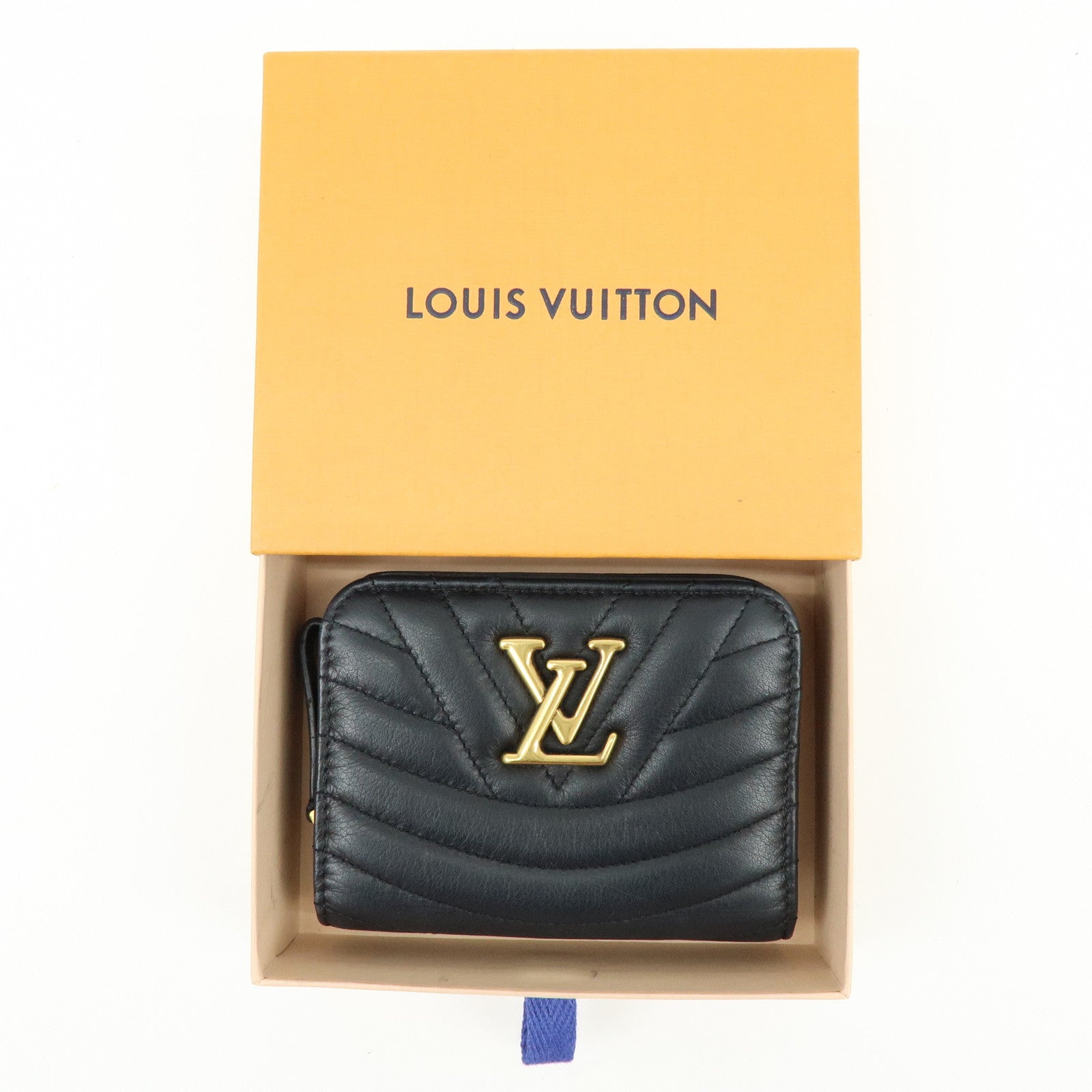 Louis Vuitton New Wave Leather Zippy Compact Wallet Noir M63789