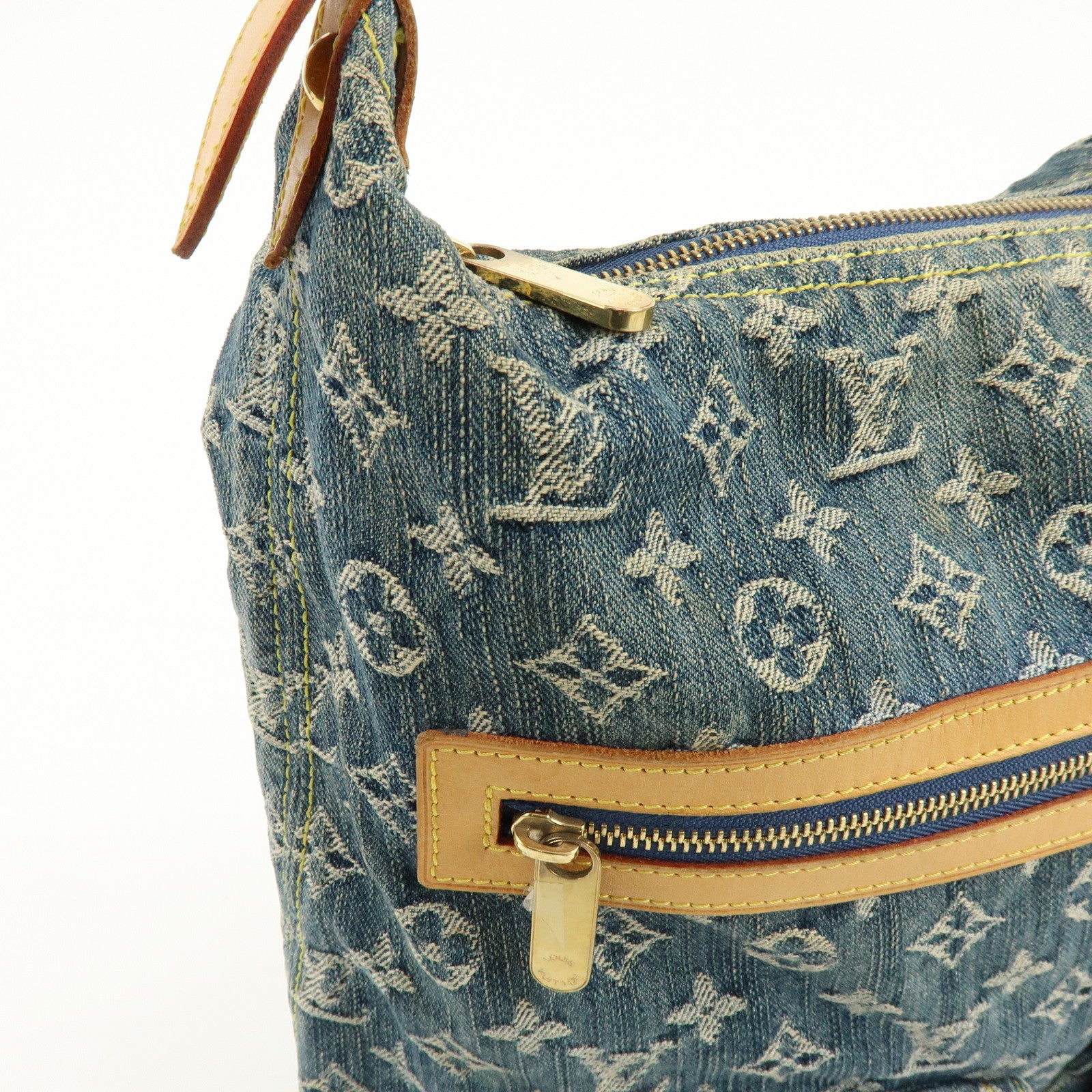 Louis Vuitton Monogram Denim Baggy GM Shoulder Bag Blue M95048