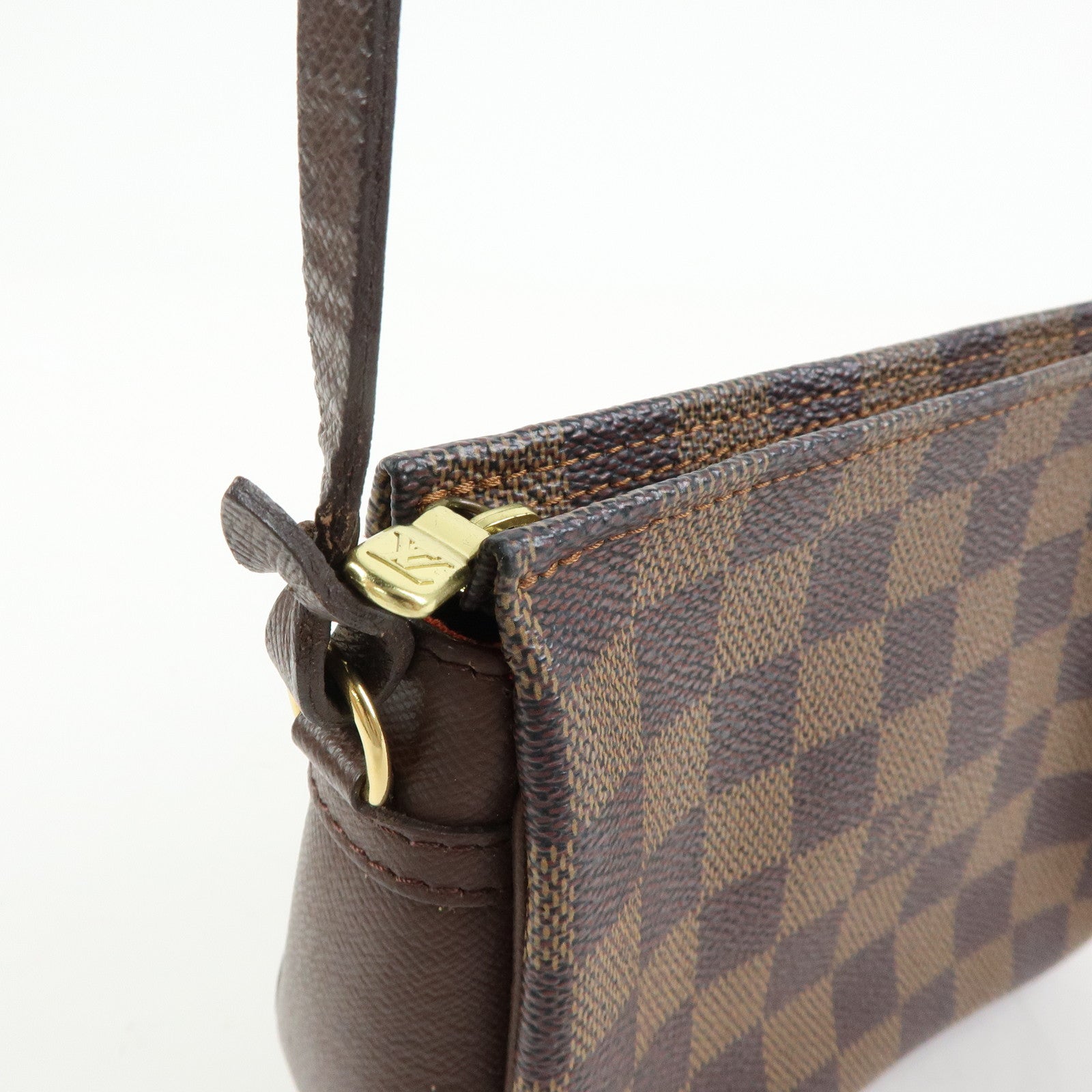 Louis Vuitton Damier Trousse Makeup Accessory Pouch Brown N51982