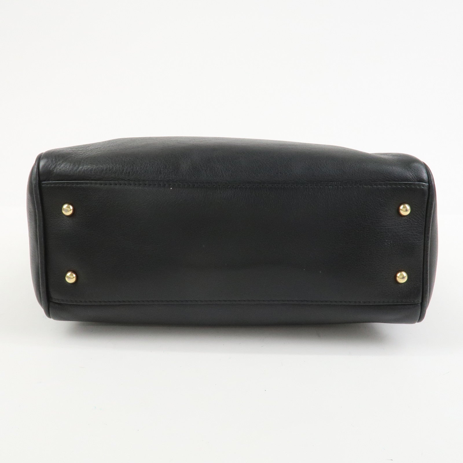 LOEWE Heritage Calf Leather Tote Bag Hand Bag Black